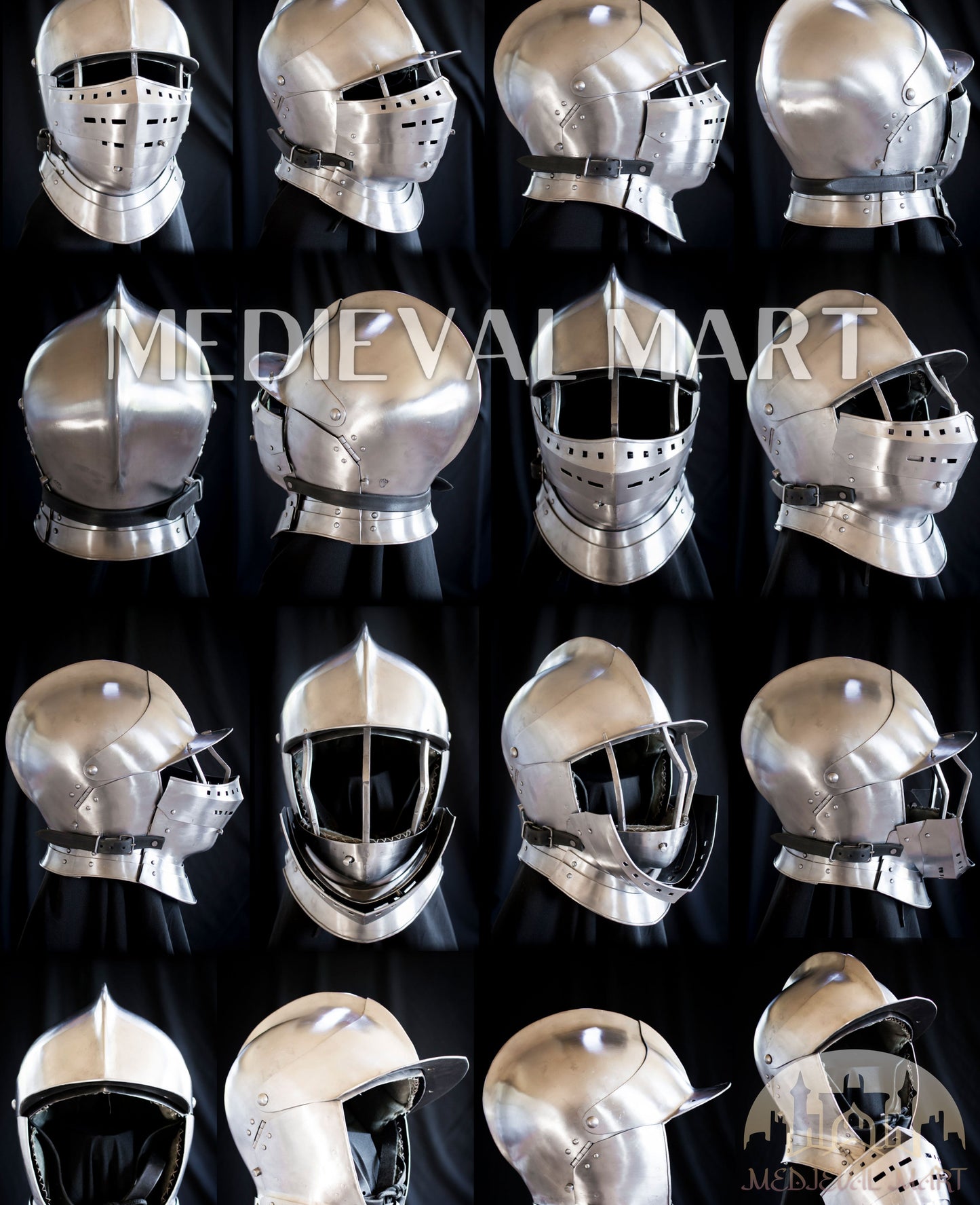 MEDIEVALMART 16th century German Renaissance-era modern combat Burgonet “Aldo Gervais” Helmet