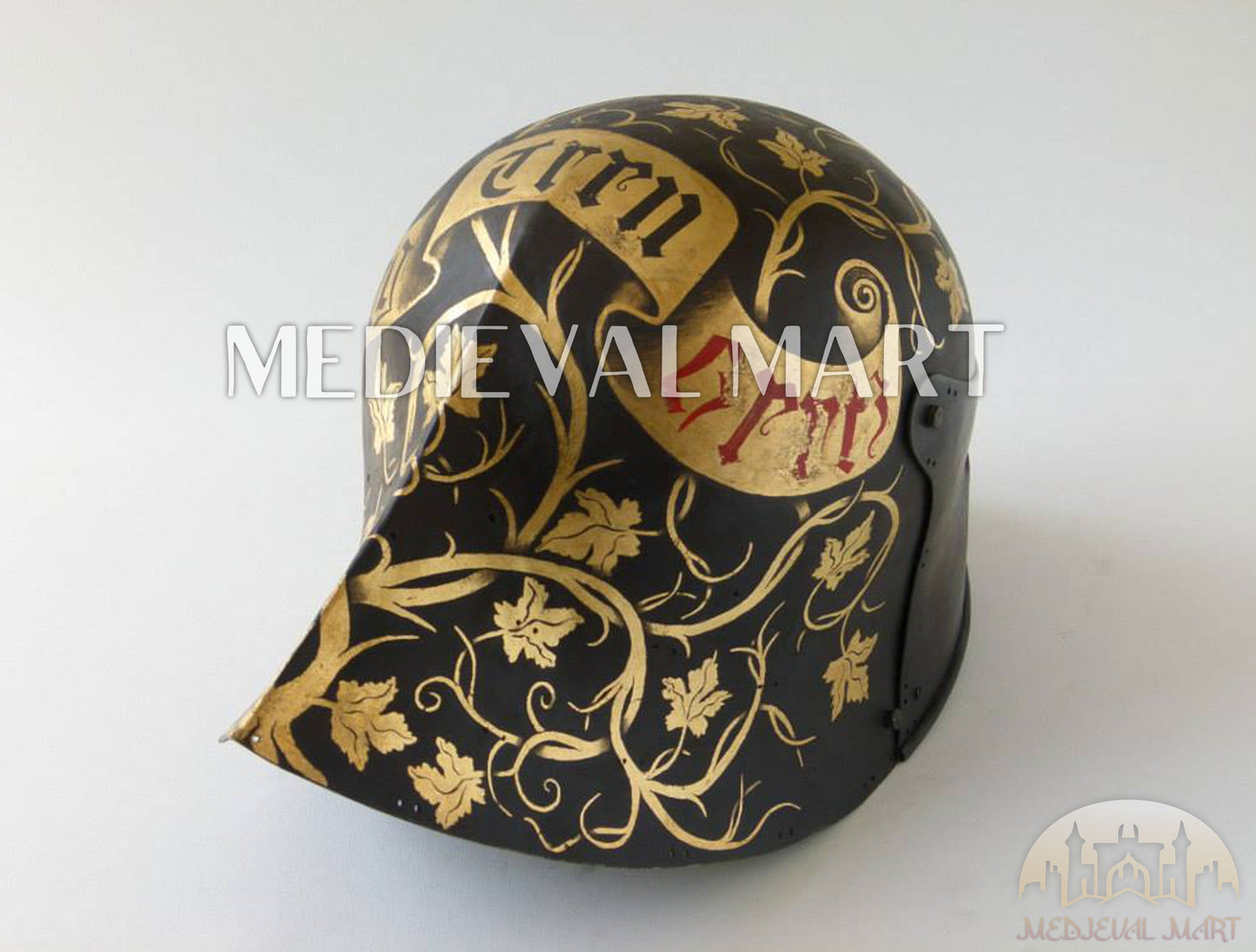 MEDIEVALMART Historical Mid Century German knight Sallet Head Armor "The Mighty King" Helmet