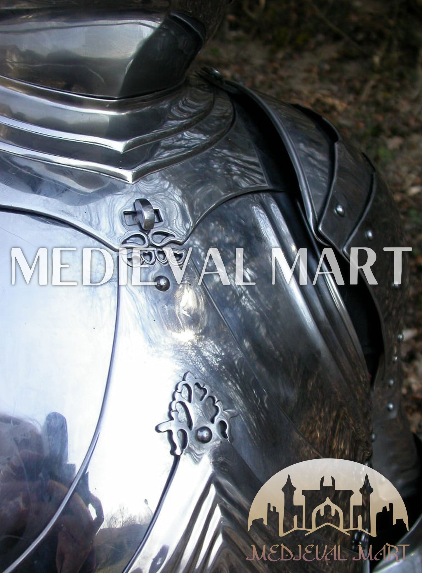 MEDIEVALMART Medieval 15th century Germans knight warrior full body complete metal armour costume with Sword and Chain mail Inner