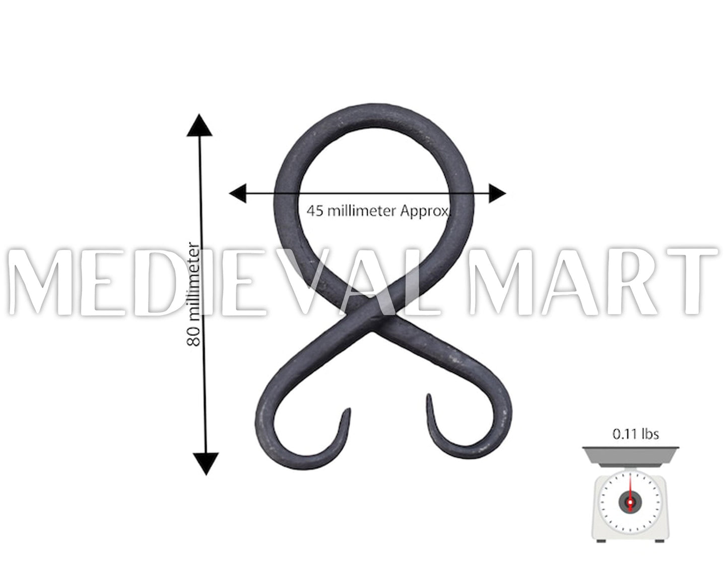 MEDIEVALMART Hand Forged Medieval Iron Belt Buckle
