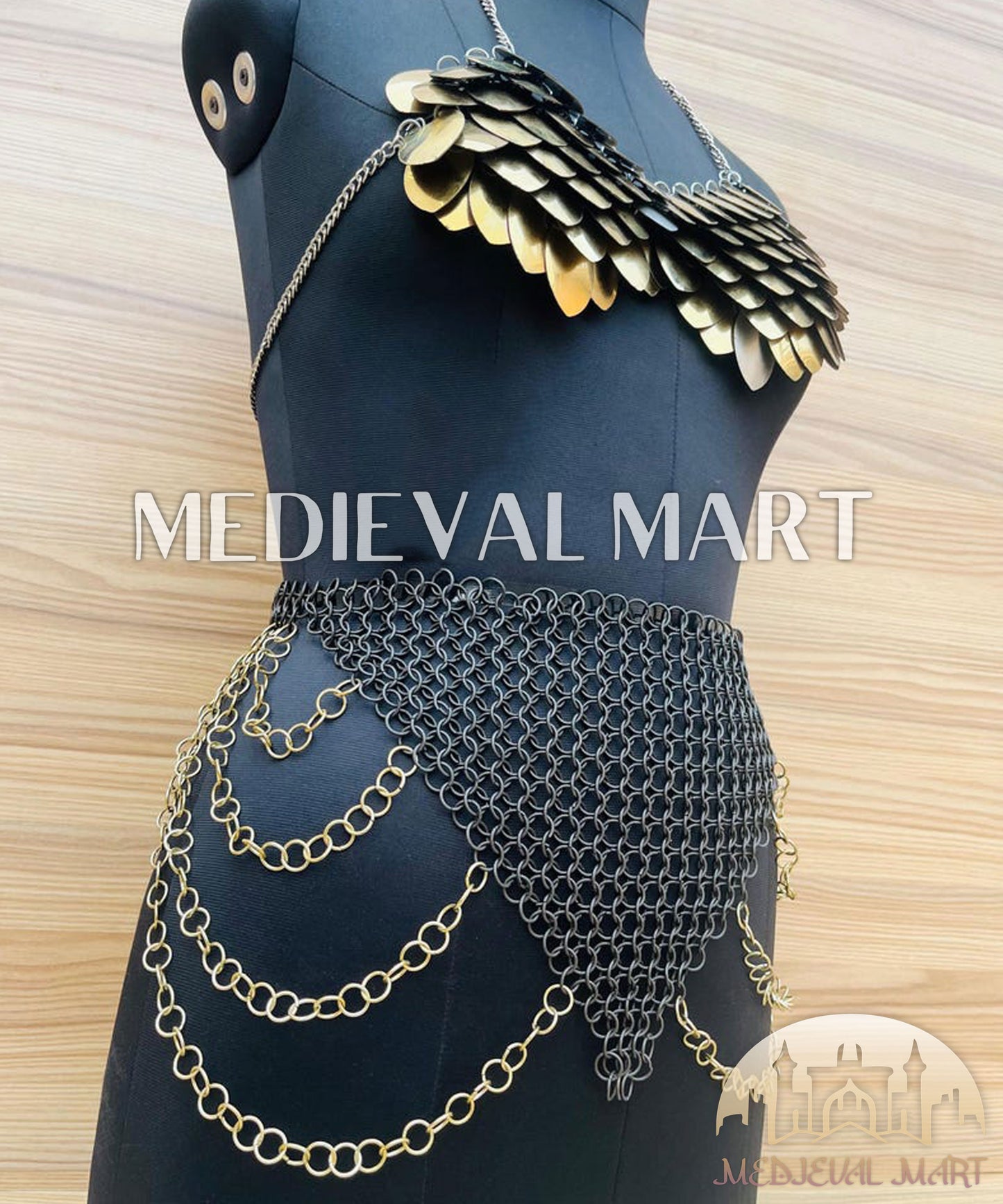 MEDIEVALMART Women’s SunForge) plate Armor W/h Skirt