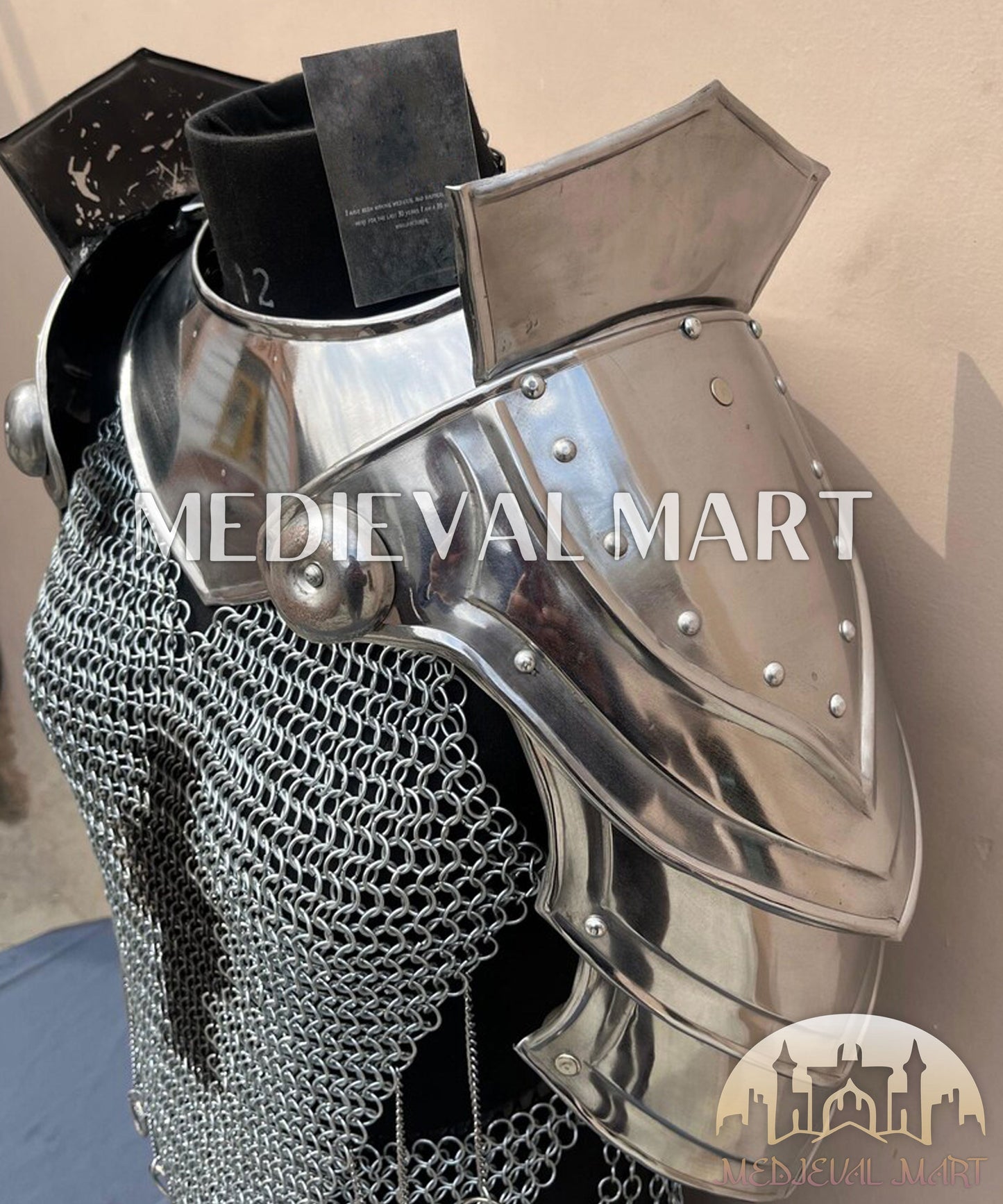 MEDIEVALMART (Isolara Dragonplate) Women’s Armor W/H Silver (Dragonfang) Jesus Chainmail Armor