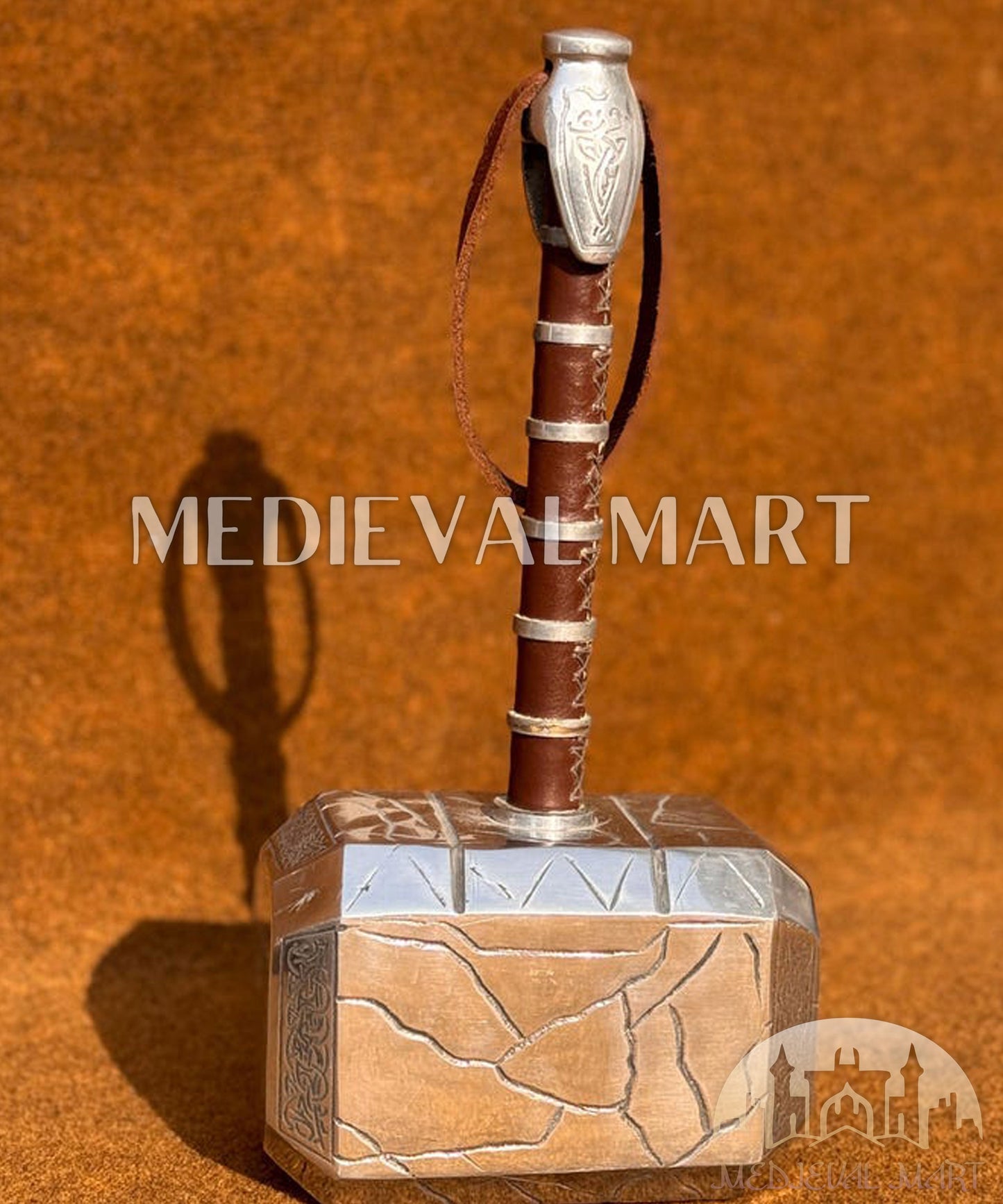 MEDIEVALMART Avengers Endgame Captain America Broken Shield W/H Thor Damage Hamer | Gift for Halloween Day