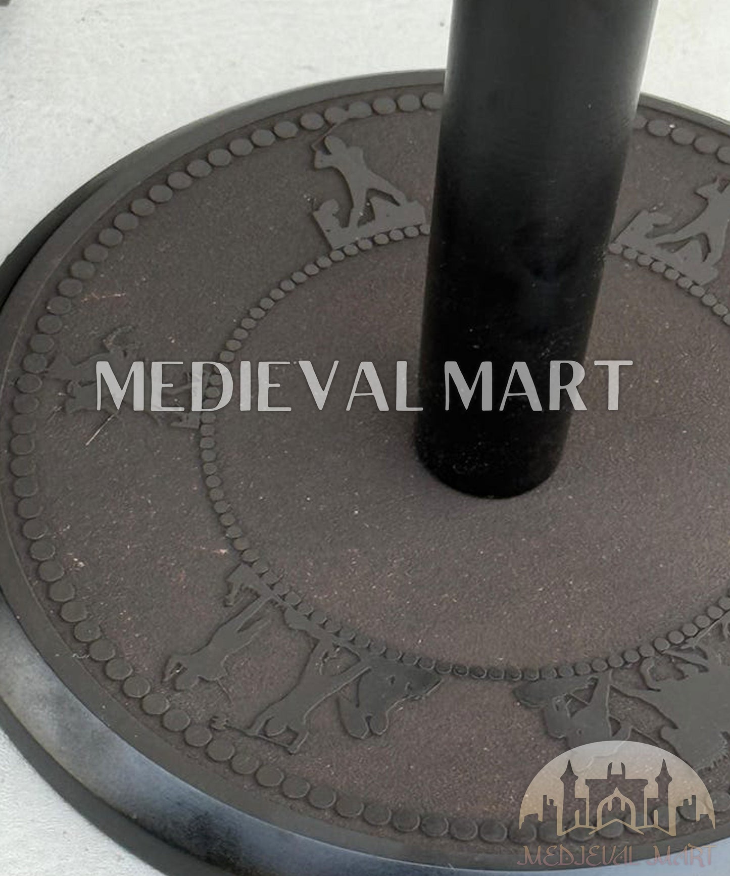 MEDIEVALMART "Gladiator" Antique Black Knight Roman Soldier Helmet W/H Free Stand | Gladiator Props