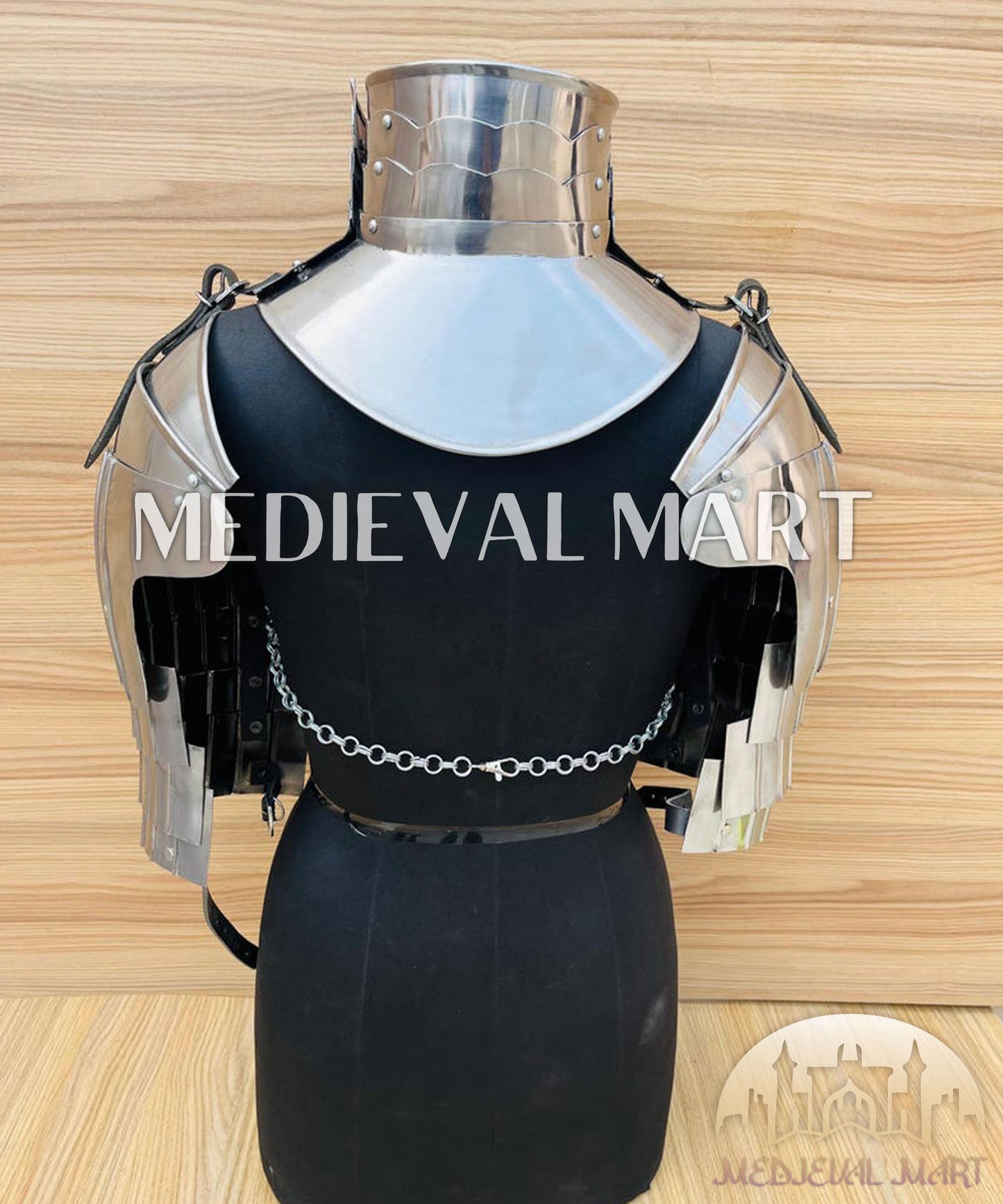 MEDIEVALMART (Solmara Knightward) Women’s Armor With Silver (Dragonfang) Chainmail Armor W/O Skirt