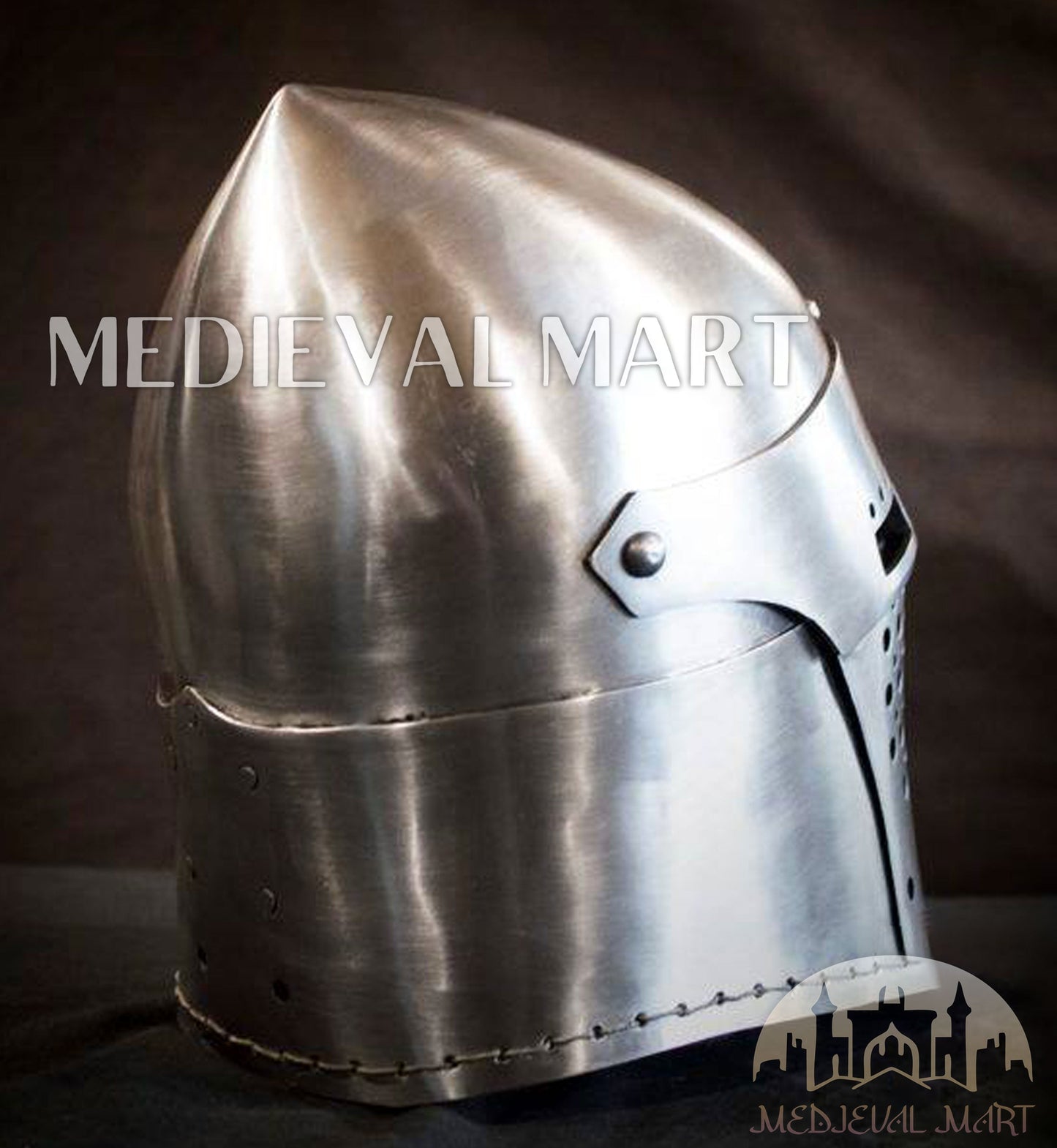 MEDIEVALMART 14th-Century Gothic European knight Modern Fighting Samson Helmet for IMCF