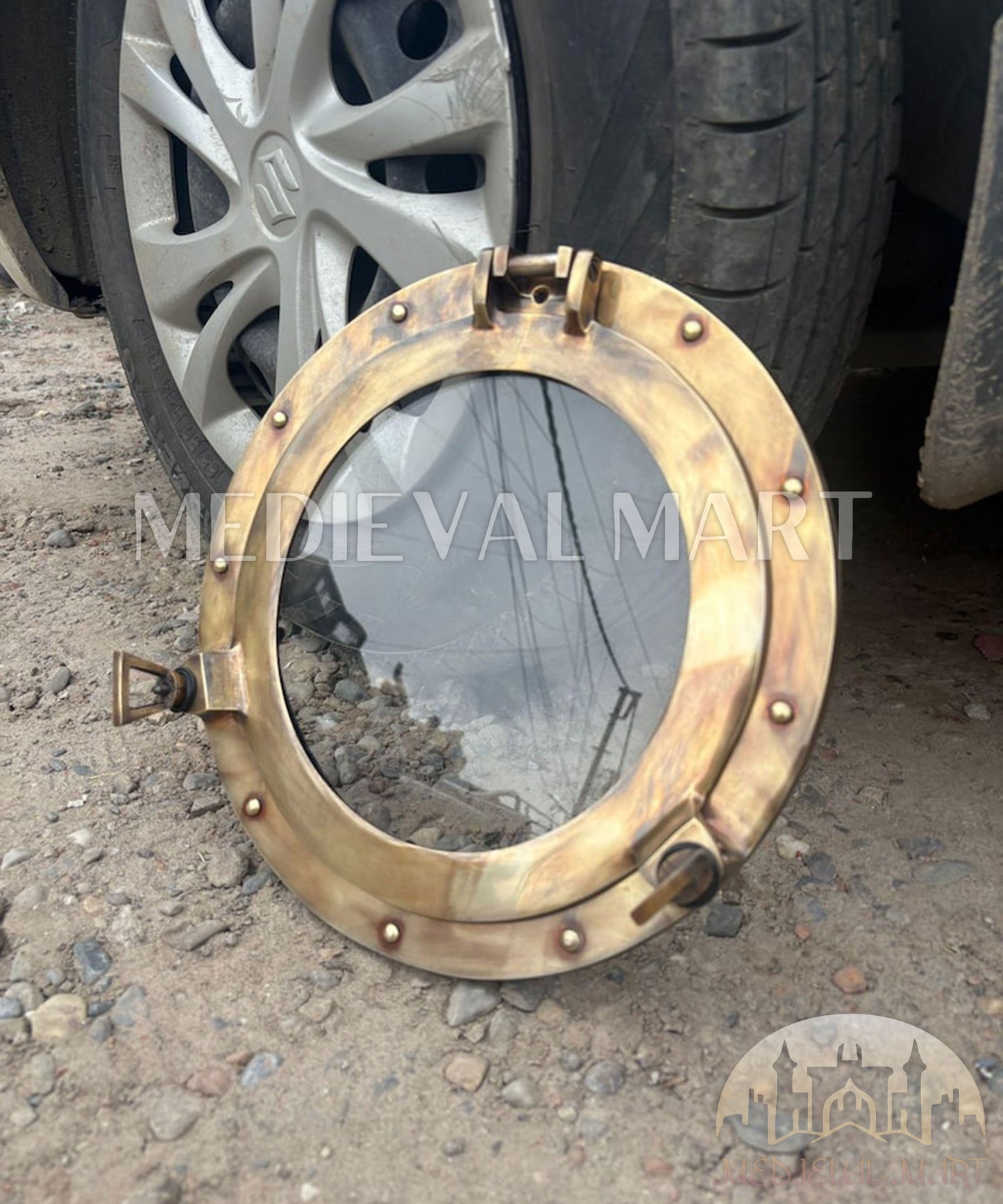 MEDIEVALMART Shiny Chrome Finish Maritime Ship Porthole
