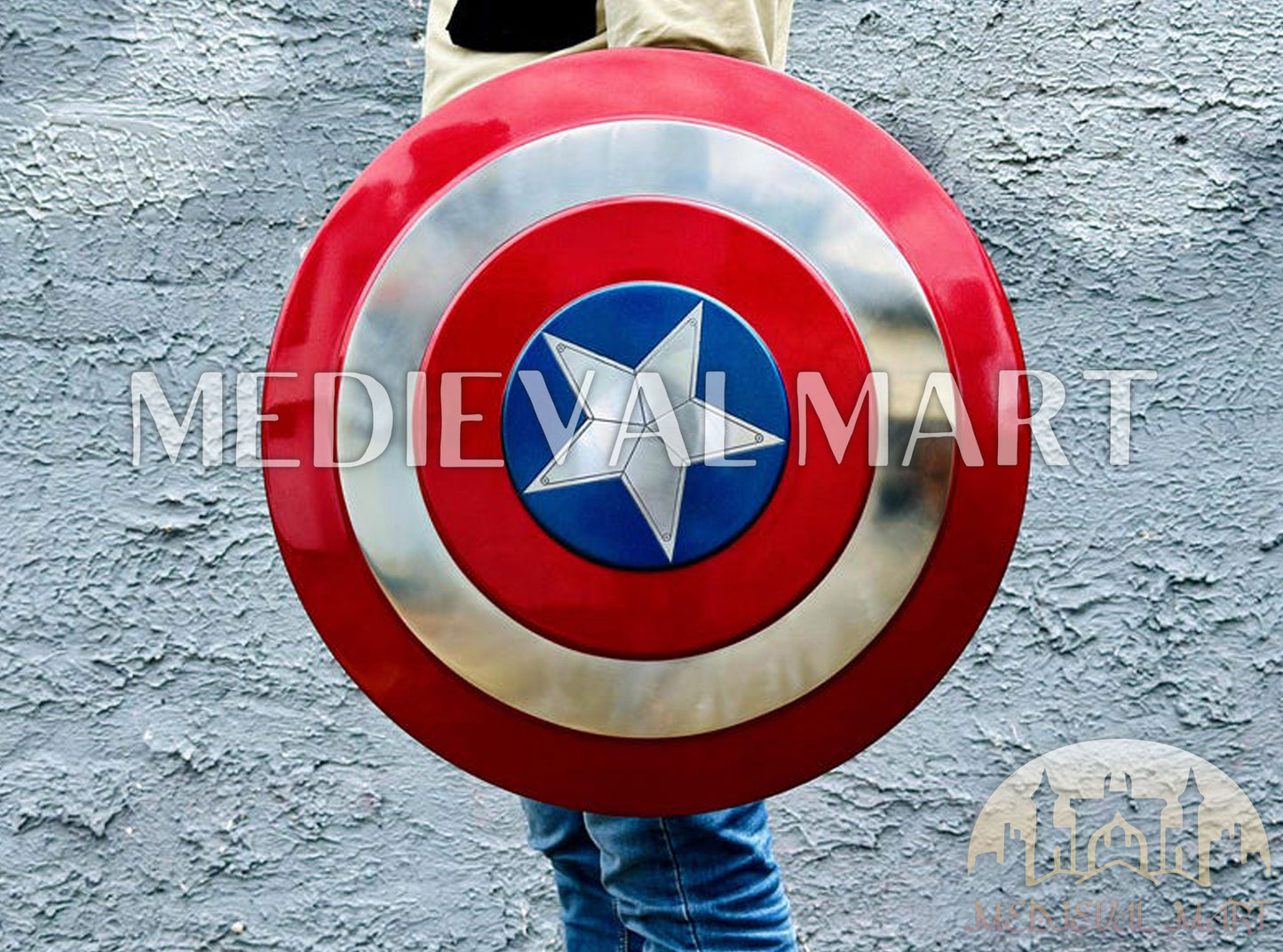 MEDIEVALMART Marvel Legend Captain America Shield Marvel Prop Replica