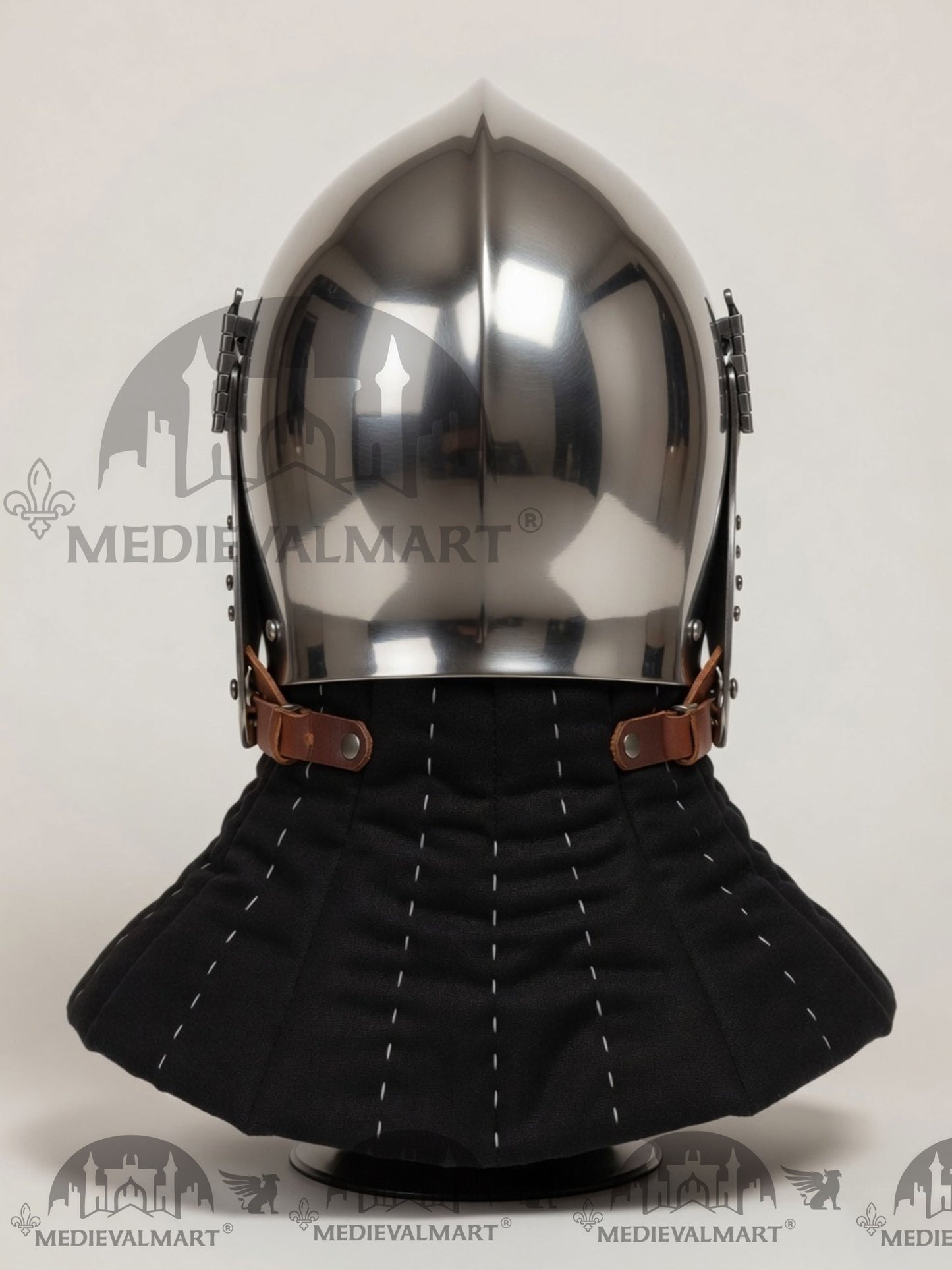 MEDIEVALMART Medieval Pig-Face Bascinet Helmet / Medieval Milan hound skull Bascinet helmet / Reenactment Helmet
