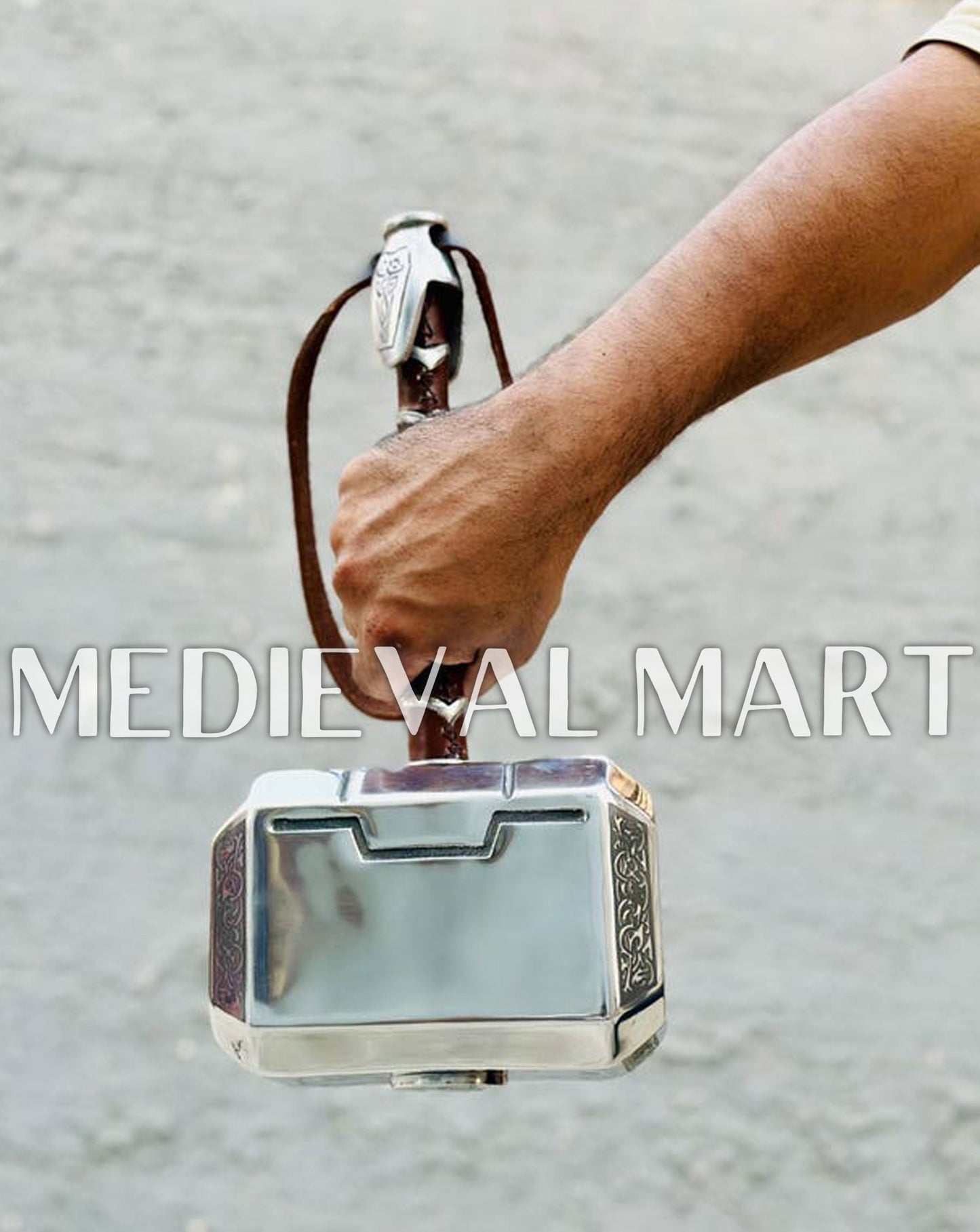 MEDIEVALMART Avengers Legends Thor Mjolnir Mighty Hammer Marvel Prop Replica