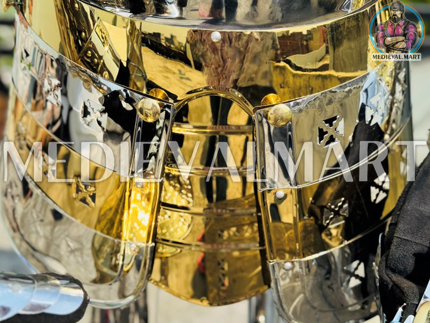 MEDIEVALMART Medieval Knight Brass Finish European Armor Suit