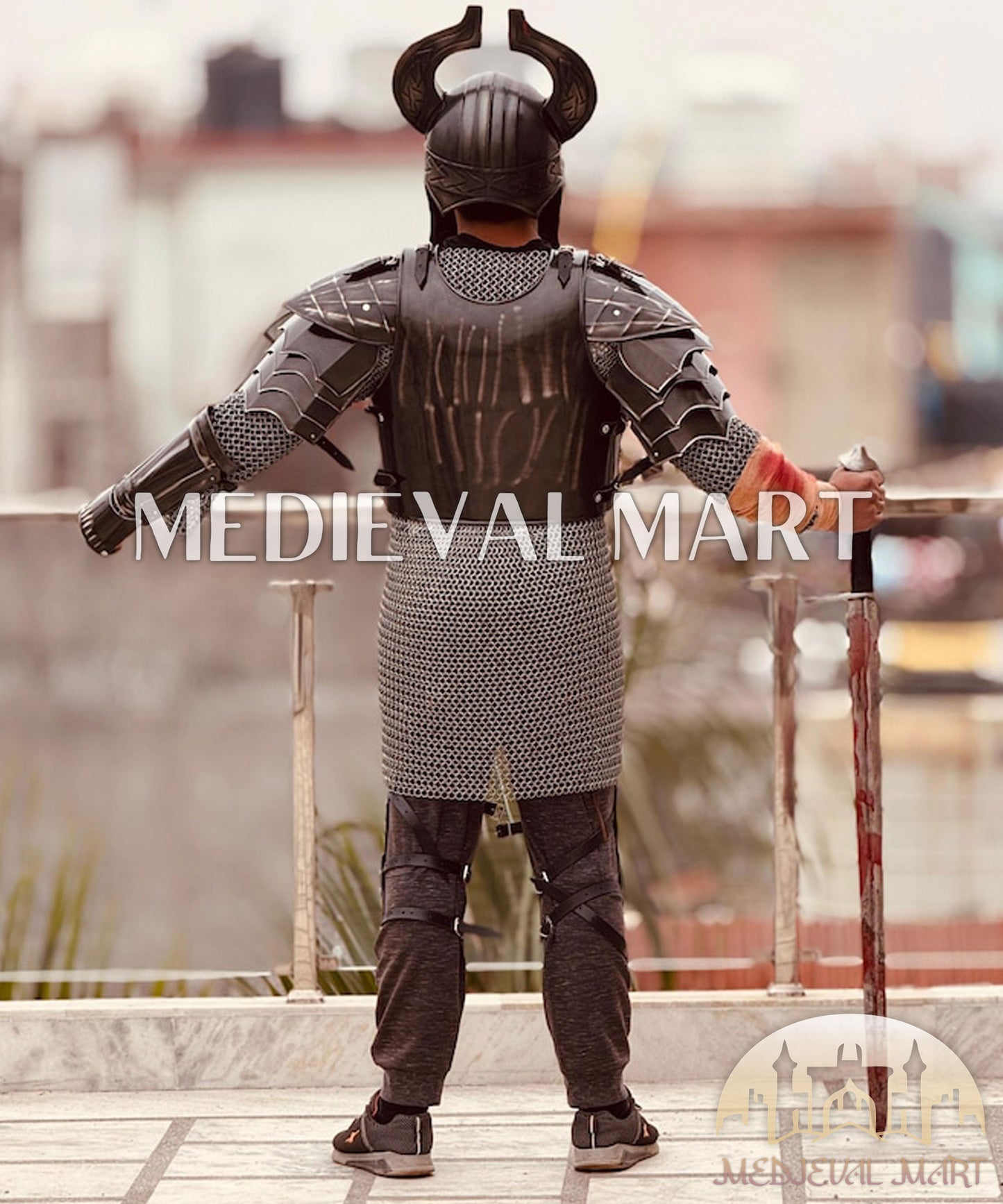 MEDIEVALMART Medieval Battle Ready Fantasy Dark Knight Armor Suit