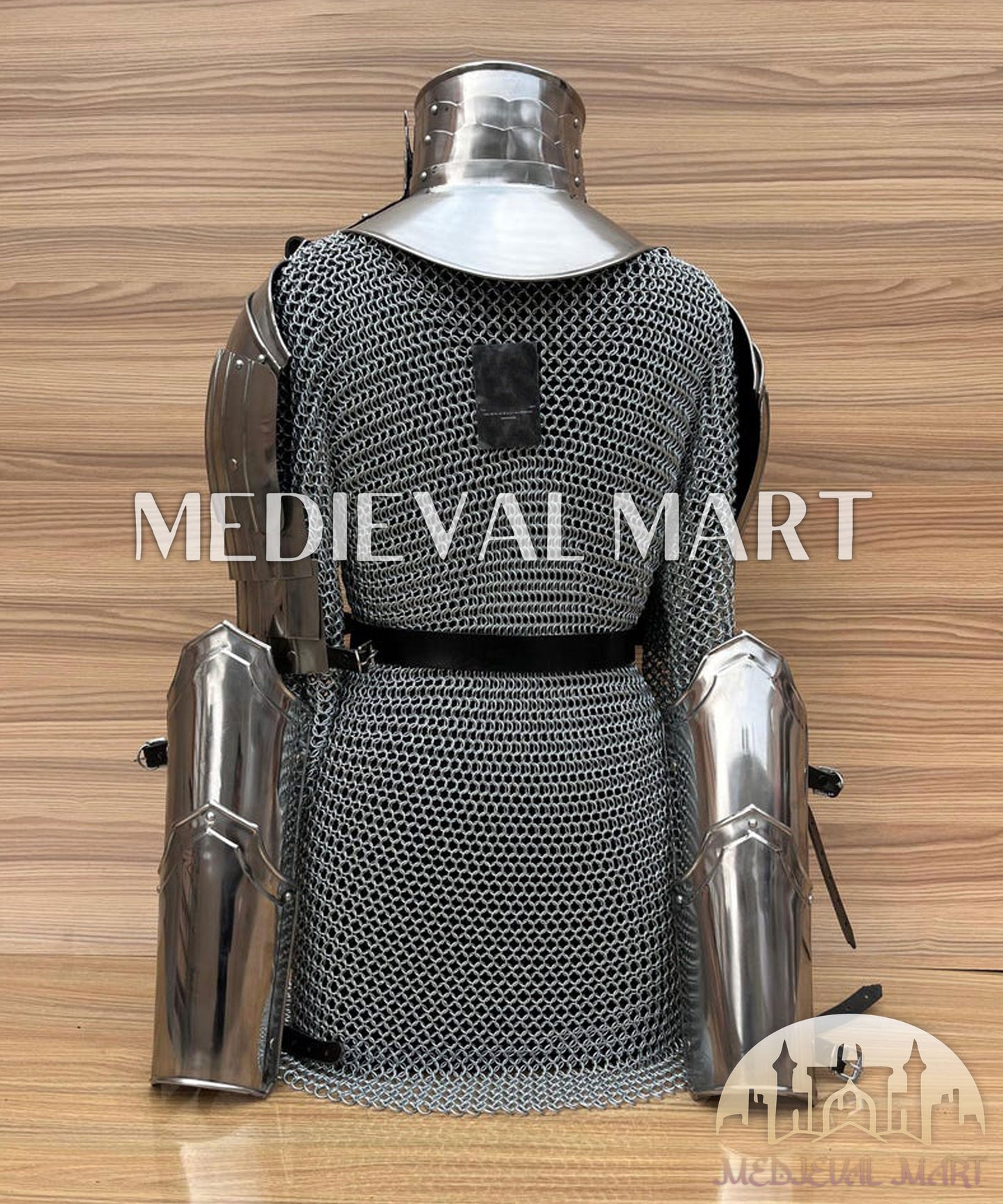MEDIEVALMART (Solmara Knightward) Women’s Armor W/H (Blazing Fury) Chainmail + Arms Armor