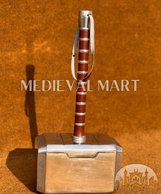 MEDIEVALMART Avengers Endgame Captain America Broken Shield W/H Thor Damage Hamer | Gift for Halloween Day