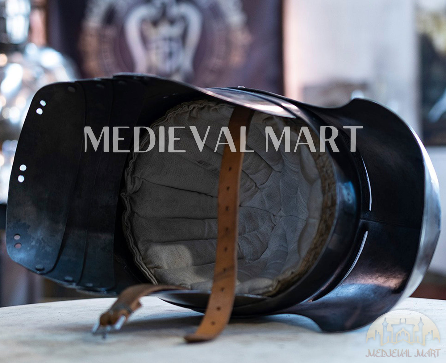 MEDIEVALMART Medieval Steel German knight Sallet head armor "The Kingmaker" Helmet