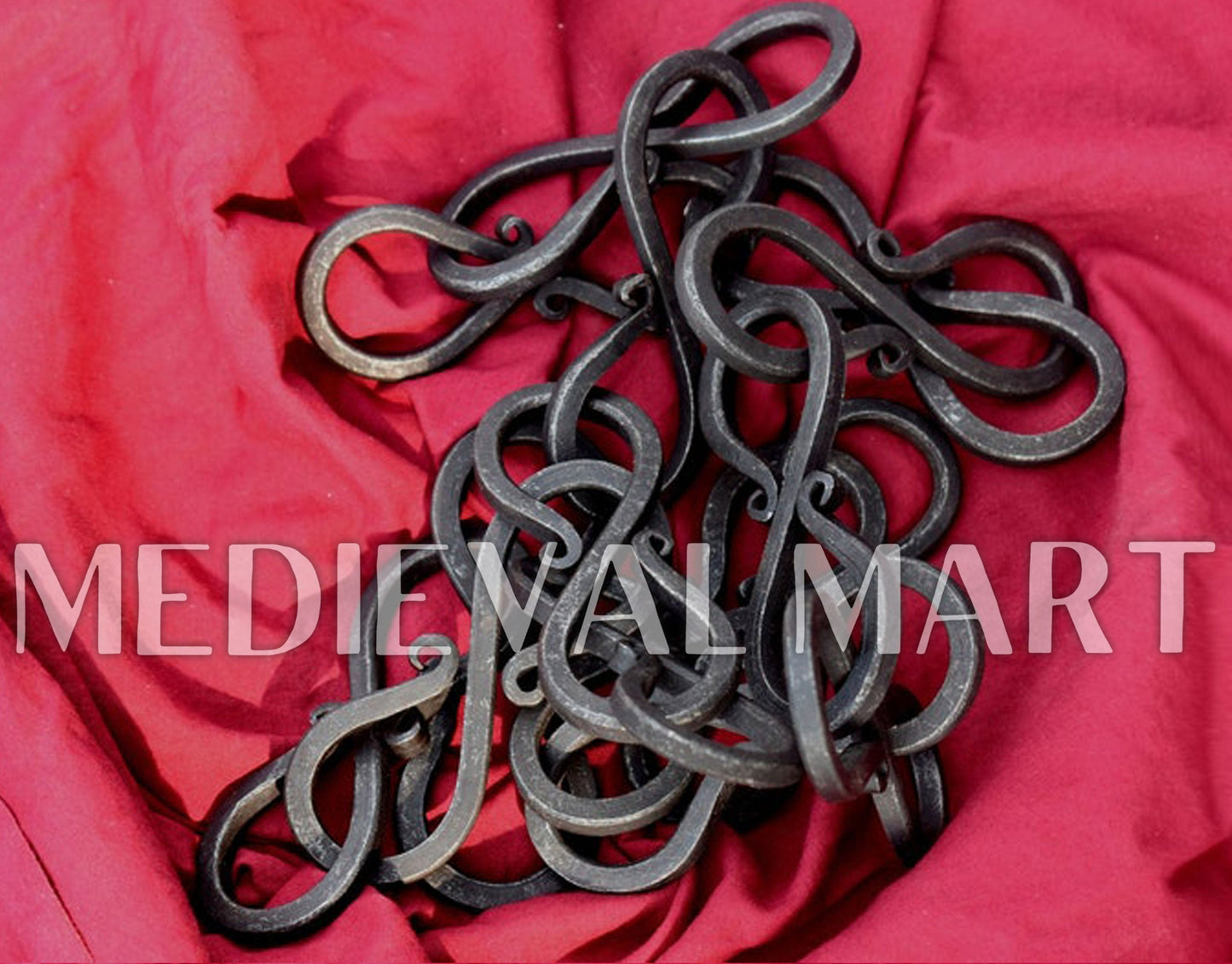 MEDIEVALMART Hand Forged Medieval Viking S hook Chain