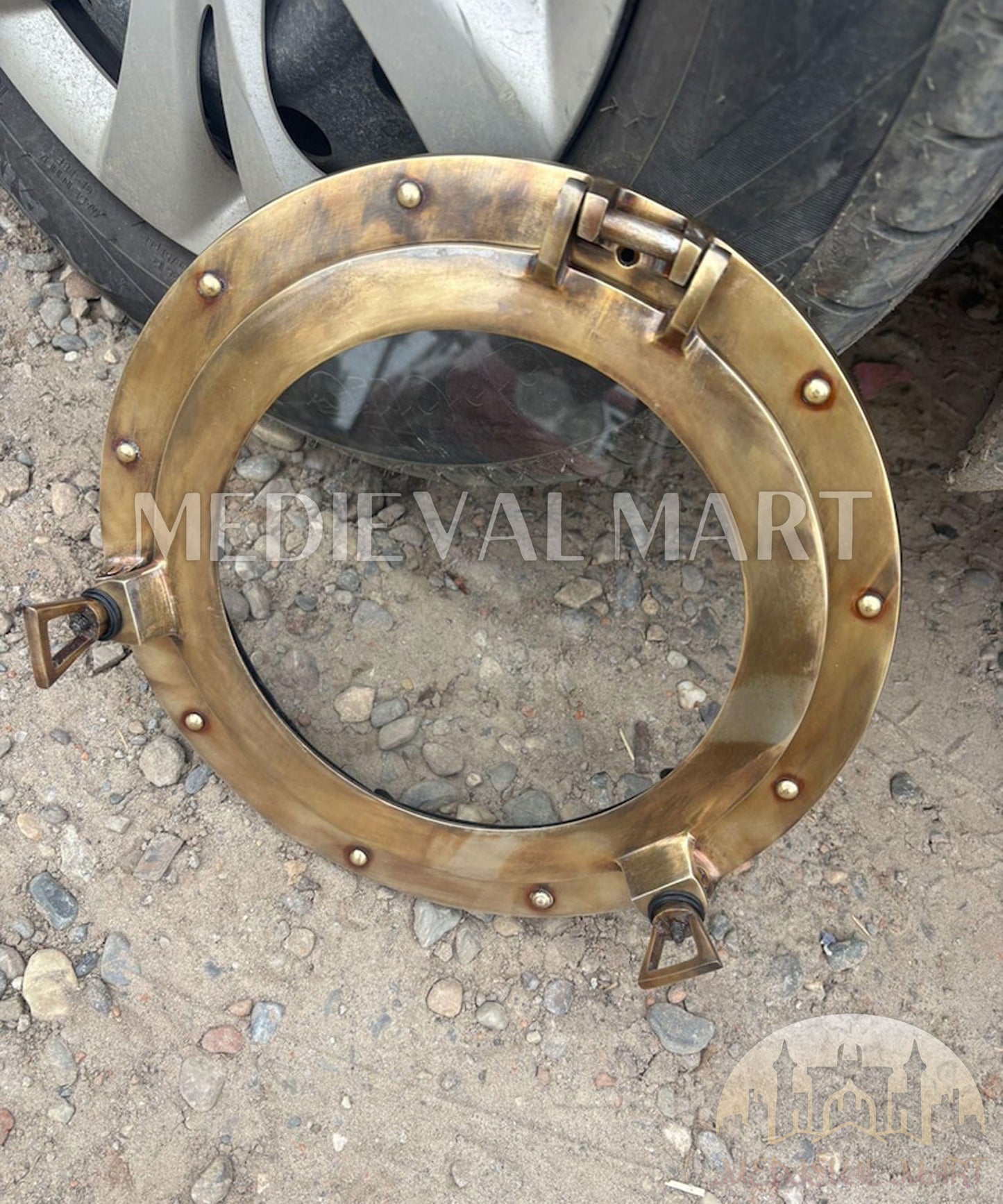 MEDIEVALMART Shiny Chrome Finish Maritime Ship Porthole