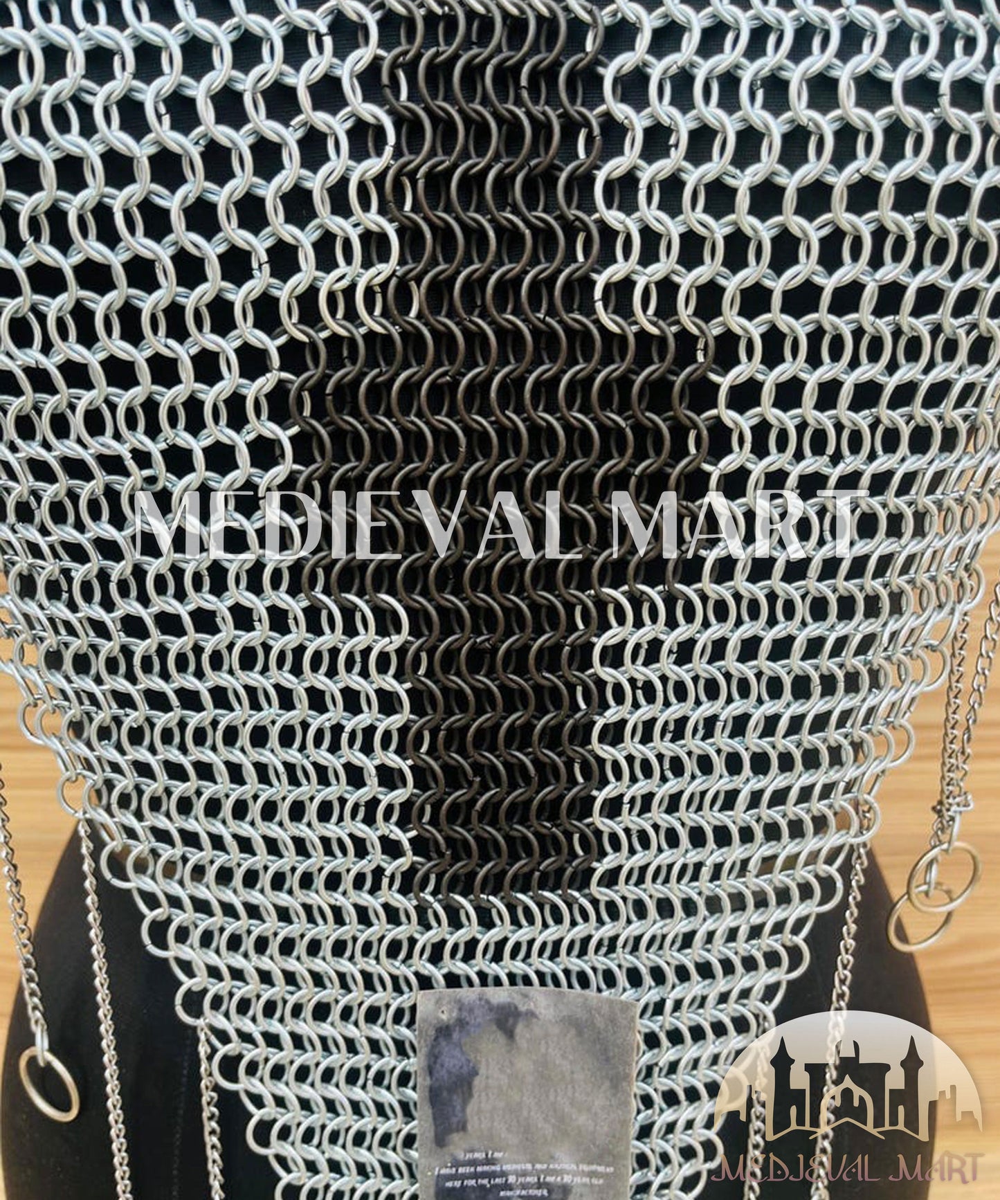 MEDIEVALMART Women’s Silver (Dragonfang) Jesus Chainmail Armor W/o Skirt