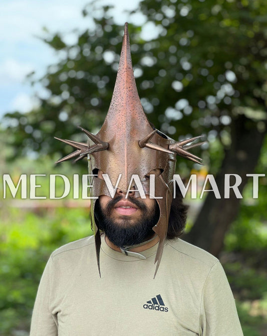 MEDIEVALMART Bronze Finish Nazgul Helmet W/H Free Stand | LOTR Props