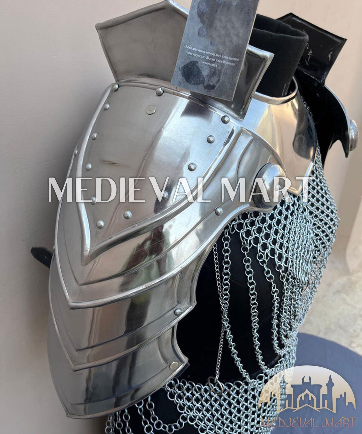 MEDIEVALMART (Isolara Dragonplate) Women’s Armor With (Moonfire) Chainmail Armor W/H Skirt