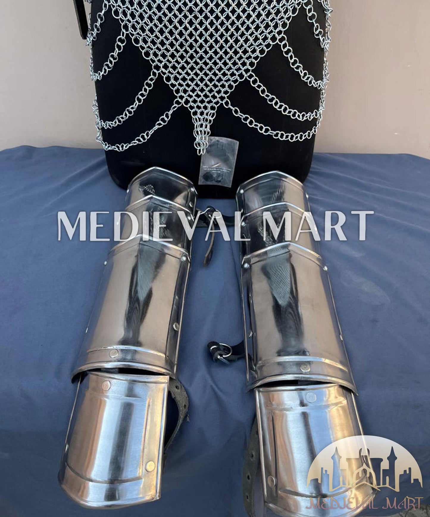 MEDIEVALMART (Isolara Dragonplate) Women’s Armor With (Moonfire) Chainmail + Arms armor W/H Skirt