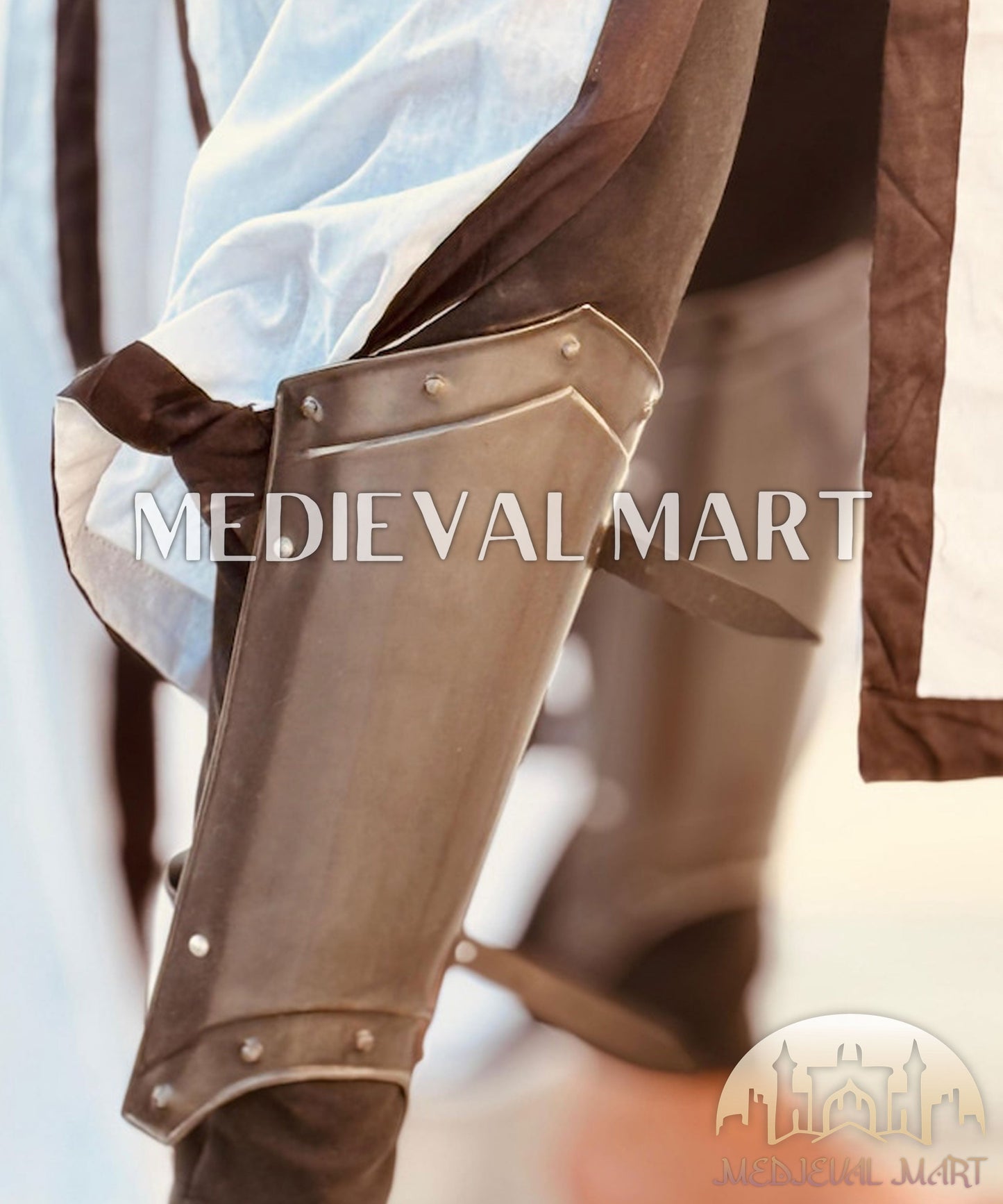 MEDIEVALMART Fantasy Black Medieval Crusader Templar Armor