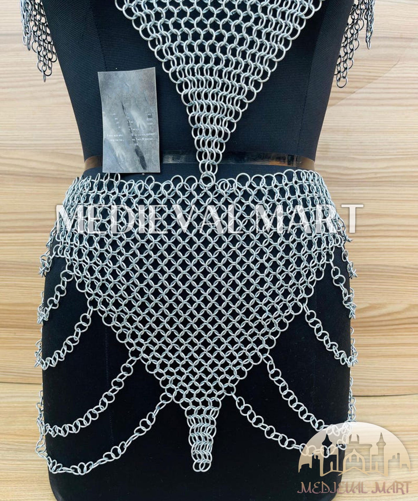 MEDIEVALMART Women’s (Duskblade) Chainmail Armor W/H Skirt