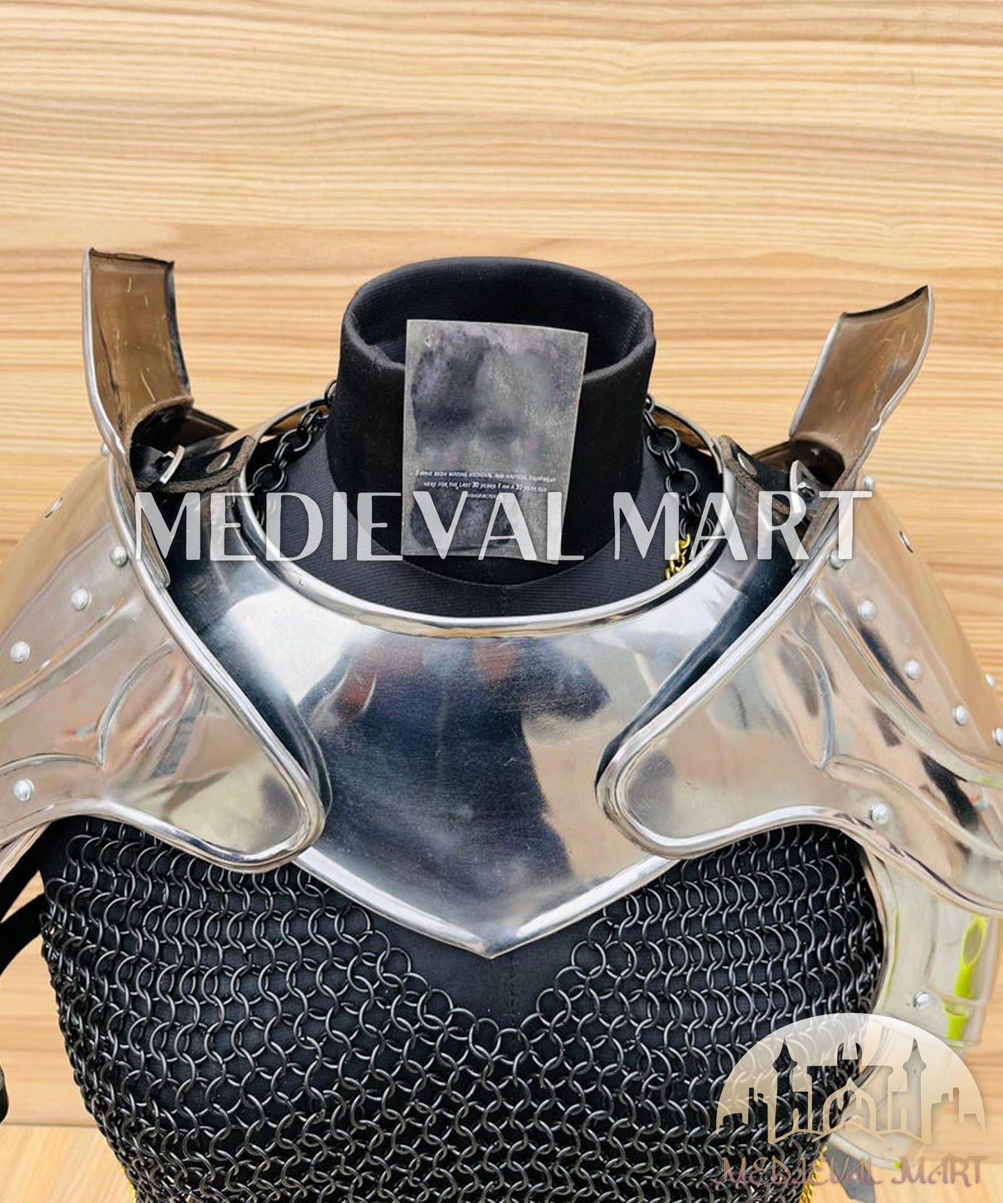 MEDIEVALMART (Isolara Dragonplate) Women’s Armor W/H Black (DragonFang) Chainmail Armor