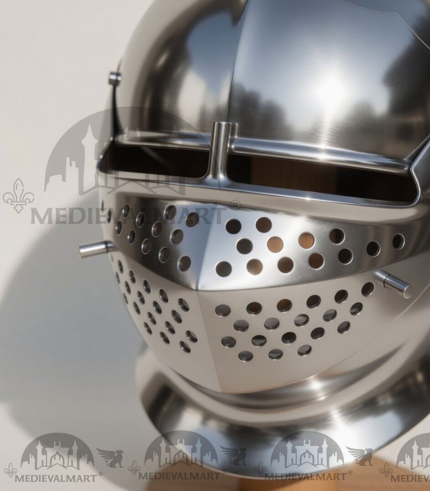 MEDIEVALMART European Gothic Sallet Helmet XV Century Christian Knighthood LARP; SCA