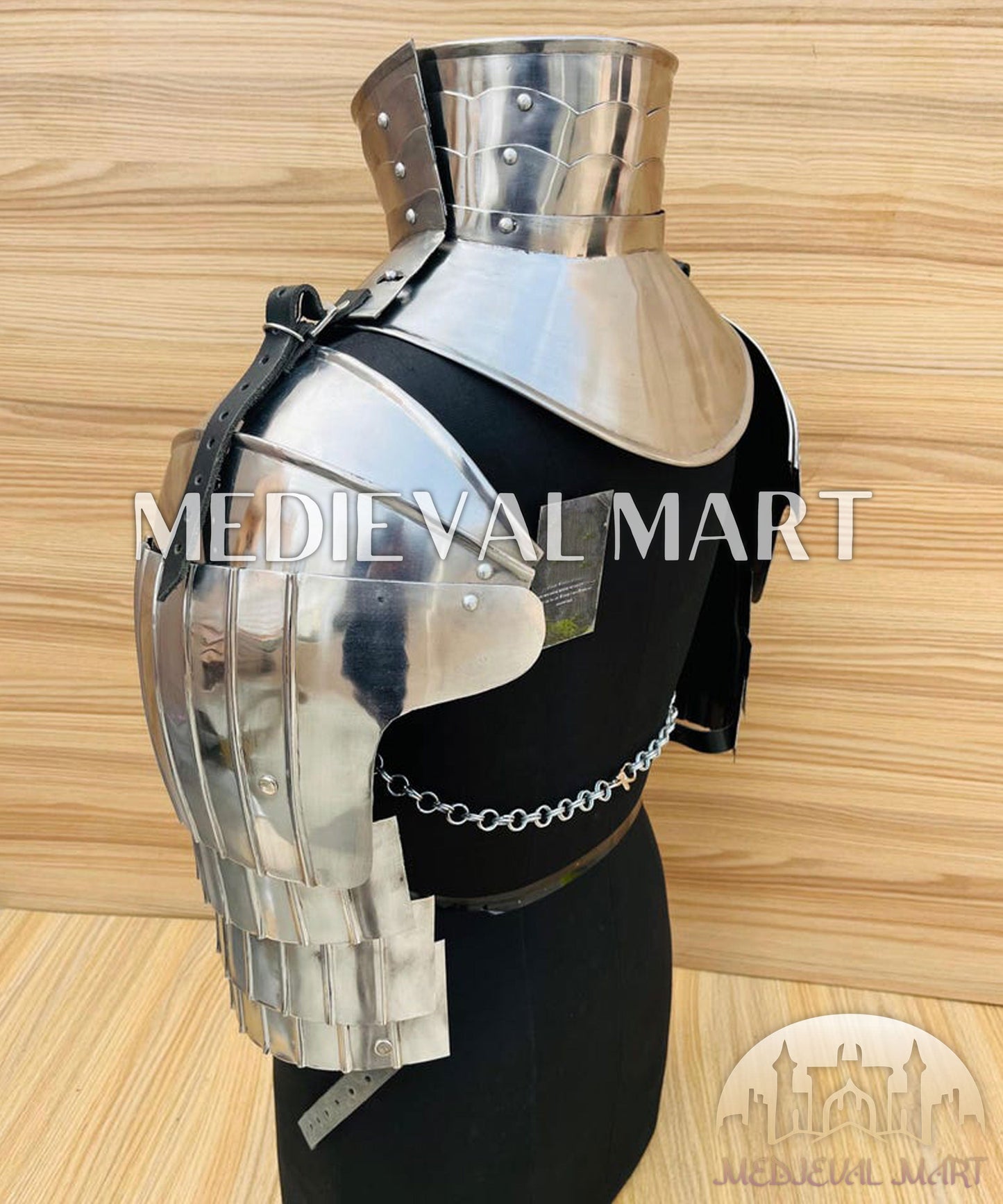 MEDIEVALMART (Solmara Knightward) Women’s Armor With Silver (Dragonfang) Chainmail Armor W/O Skirt