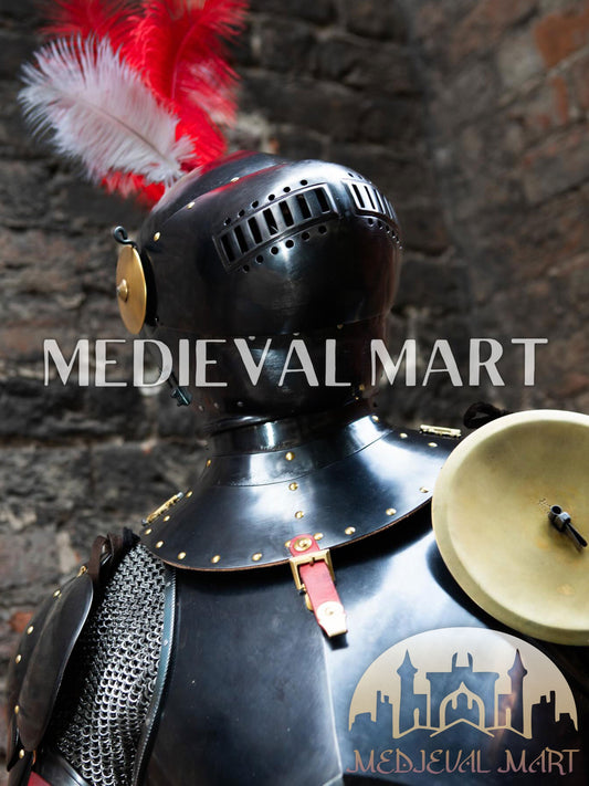 MEDIEVALMART Medieval Knight Katernbrust Full Body Armor Set W/H Sword