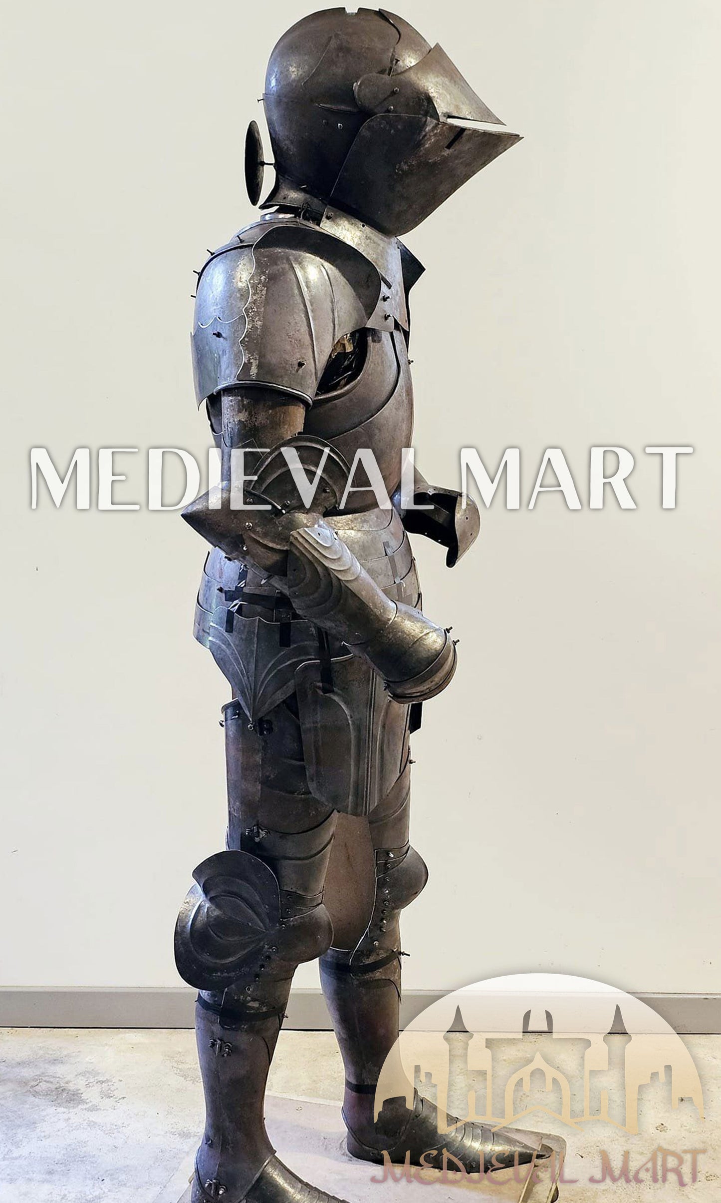 MEDIEVALMART 15th Century Medieval Knight Combat Full Body Armor W/O Polish for Antique Touch