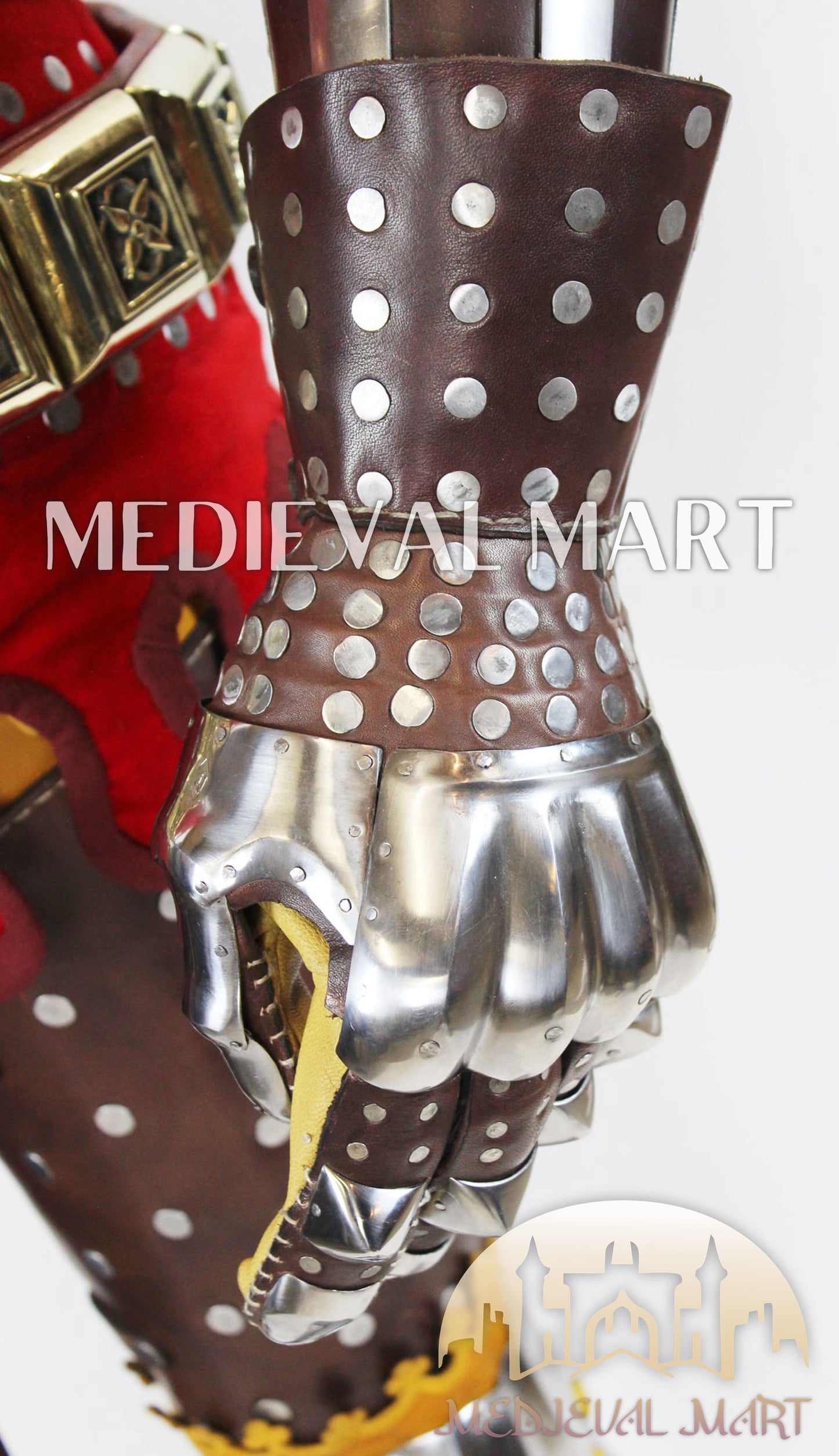 MEDIEVALMART 1346 Crécy-en-Ponthieu Medieval Breastplate Steel Armor W/H knight or Nasal Helmet and Shield