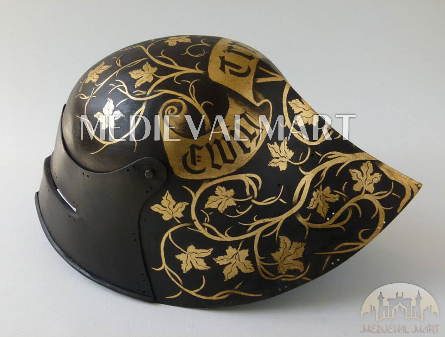 MEDIEVALMART Historical Mid Century German knight Sallet Head Armor "The Mighty King" Helmet