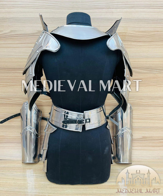 MEDIEVALMART (Isolara Dragonplate) Women’s Armor W/H Frost belt or Arms Armor