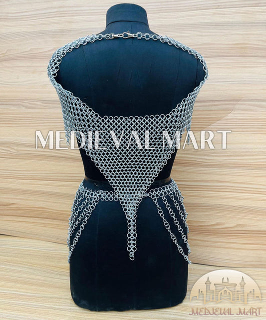 MEDIEVALMART Women’s (Duskblade) Chainmail Armor W/H Skirt