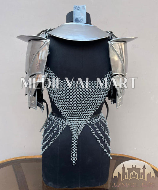 MEDIEVALMART (Velmora Siege) Women’s Armor With (Duskblade) Chainmail Armor