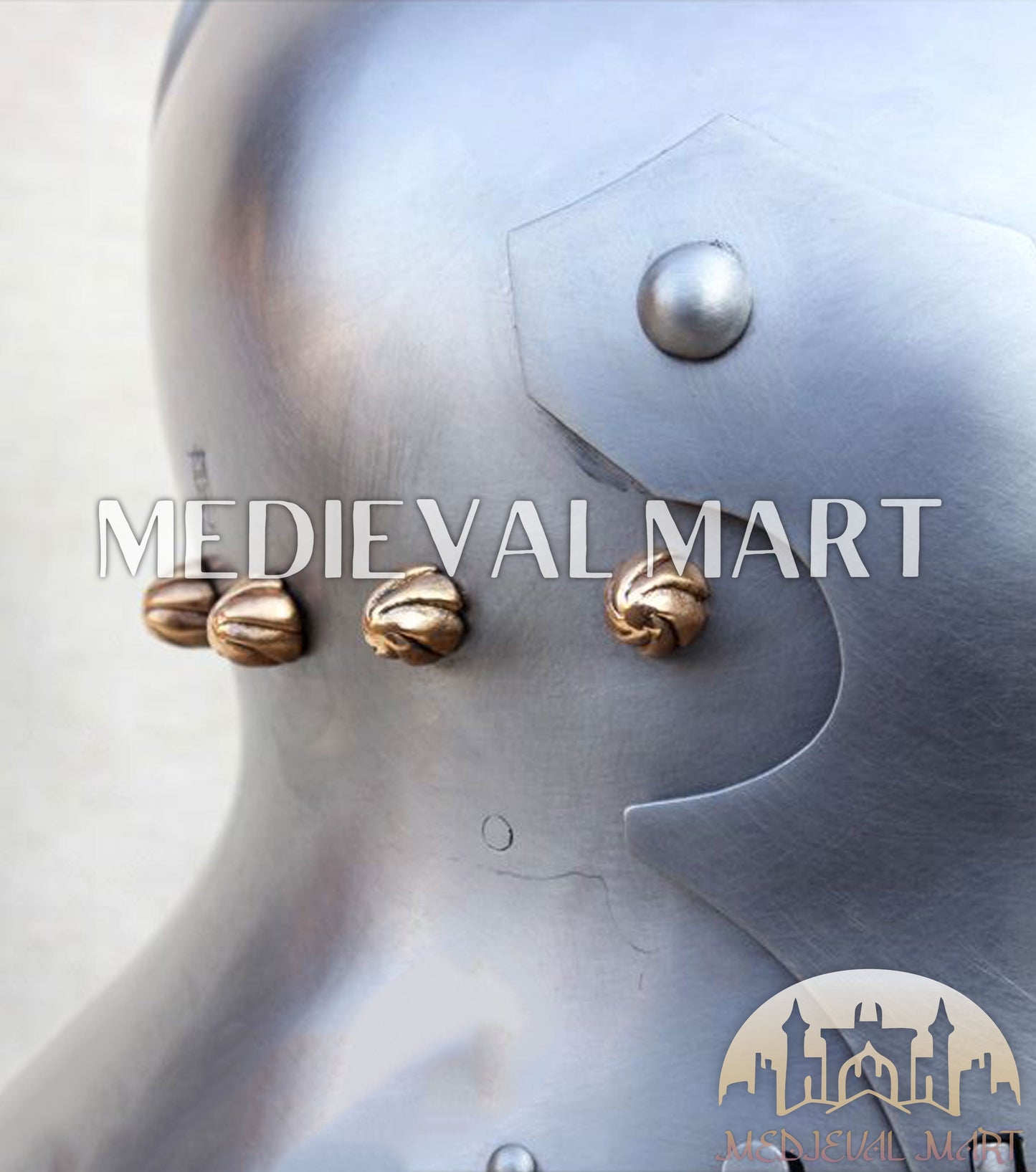 MEDIEVALMART Hungary Mid Century Medieval Gothic Celata War Helmet With Neck Armor