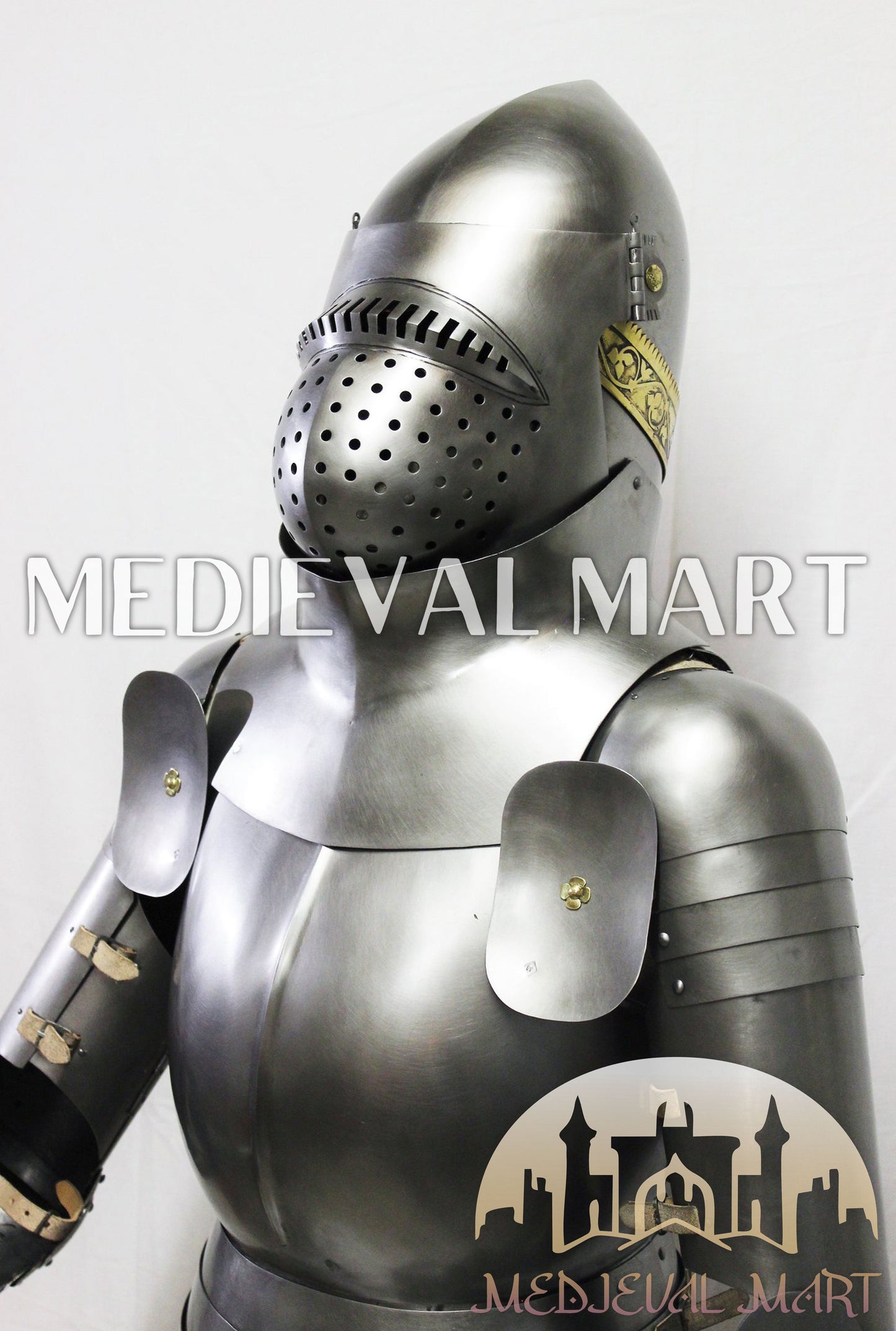 MEDIEVALMART Historical Mild Steel Ancient Rom Soldier Full Armor Costume W/H Bacinet Helmet