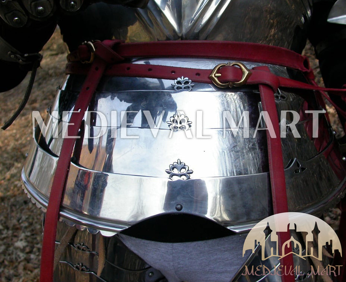 MEDIEVALMART Medieval 15th century Germans knight warrior full body complete metal armour costume with Sword and Chain mail Inner