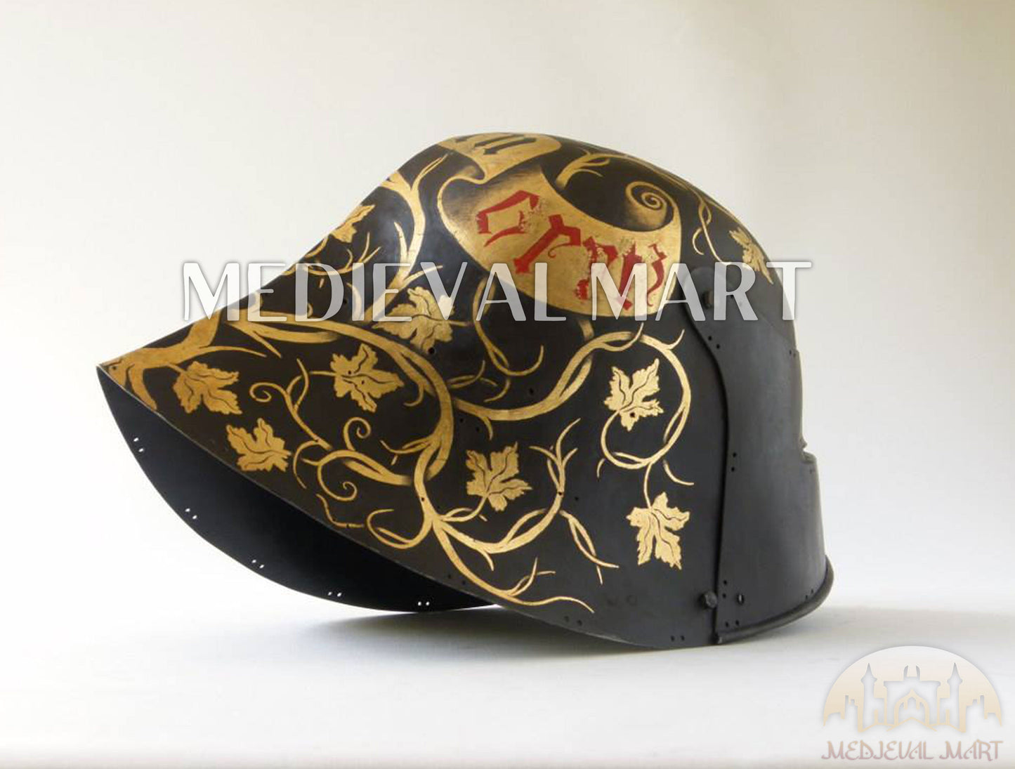 MEDIEVALMART Historical Mid Century German knight Sallet Head Armor "The Mighty King" Helmet