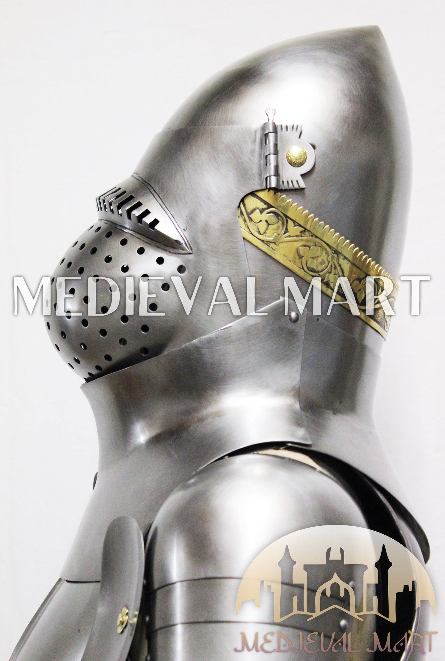MEDIEVALMART Historical Mild Steel Ancient Rom Soldier Full Armor Costume W/H Bacinet Helmet