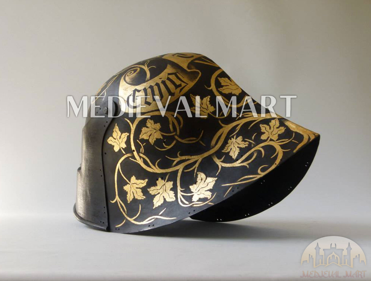 MEDIEVALMART Historical Mid Century German knight Sallet Head Armor "The Mighty King" Helmet