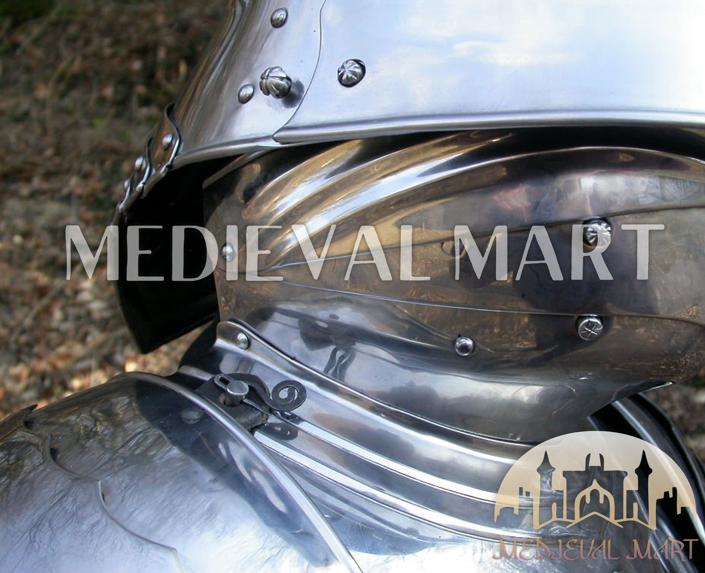 MEDIEVALMART Medieval 15th century Germans knight warrior full body complete metal armour costume with Sword and Chain mail Inner