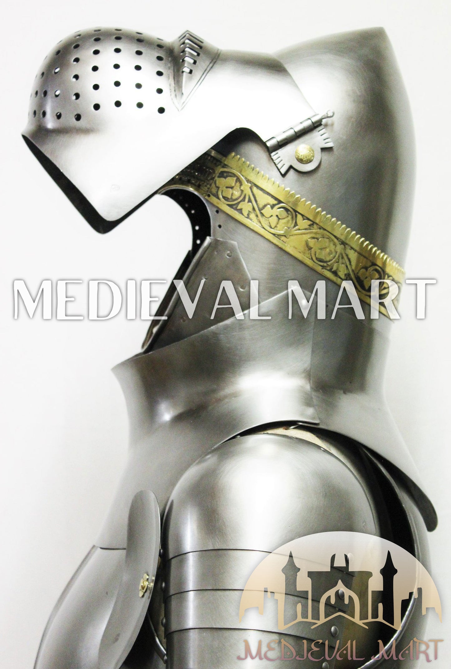 MEDIEVALMART Historical Mild Steel Ancient Rom Soldier Full Armor Costume W/H Bacinet Helmet