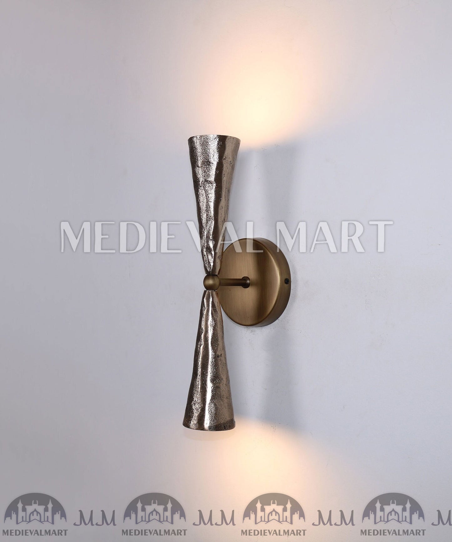 MEDIEVALMART Blackened Brass Wall Lighting , Brass Wall Lamp Vanity Light Fixture Wall lamp