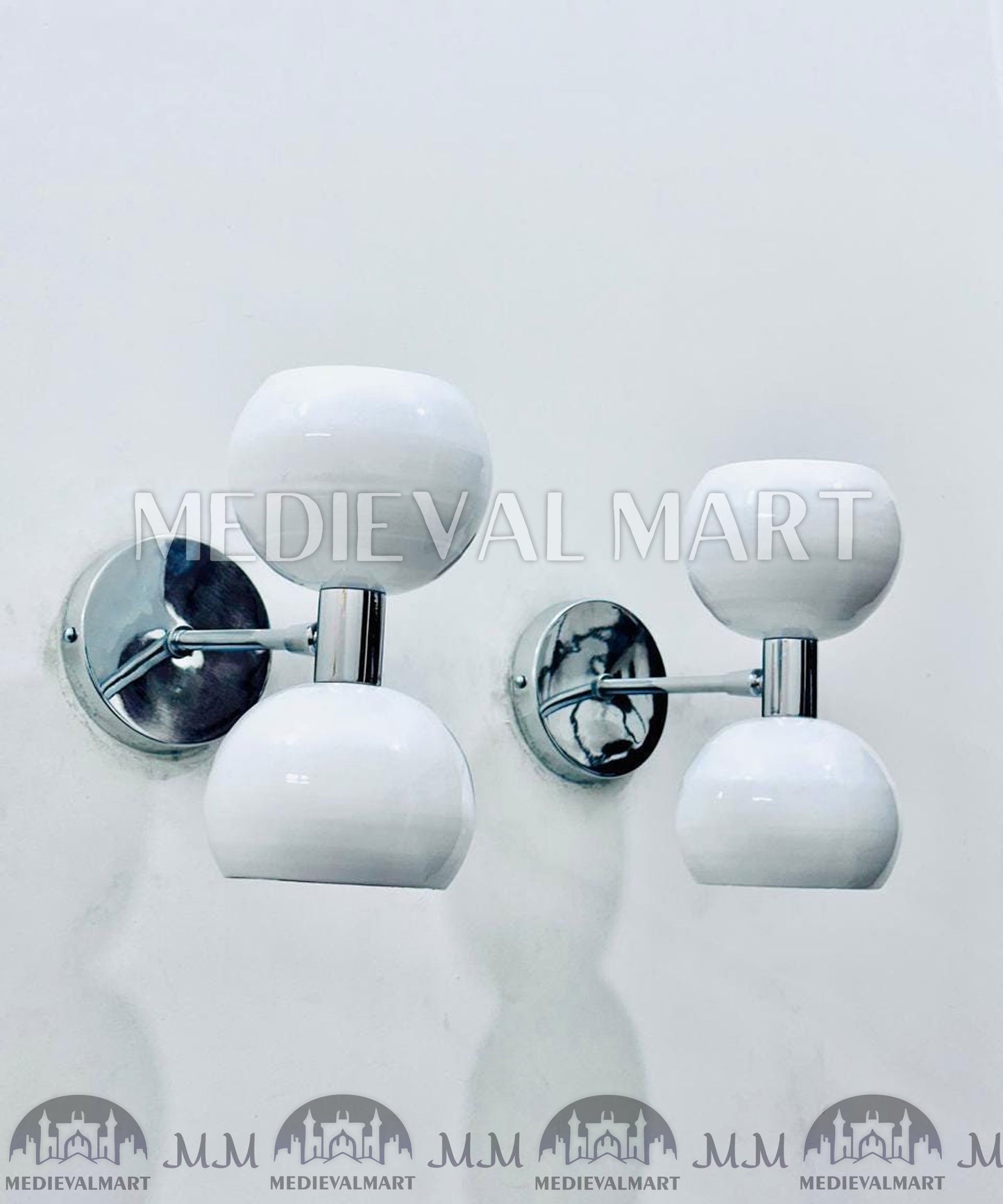 MEDIEVALMART Mid Century Italian Stilnovo Diabolo Wall Sconce Light Pair