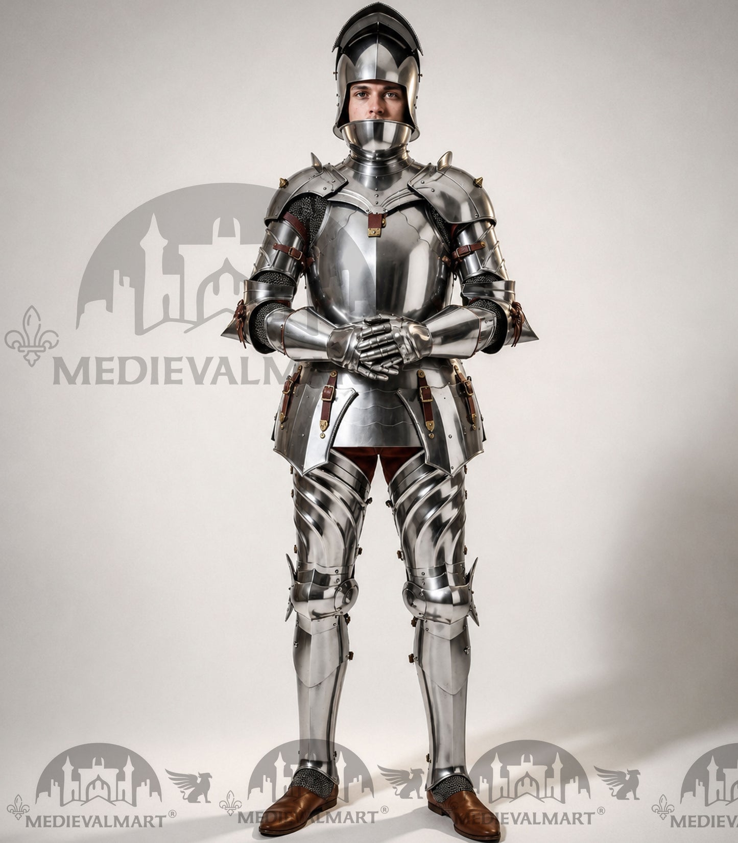 MEDIEVALMART 15th Century Gothic Full Plate Armor | Medieval Knight Suit For Reenactment & Cosplay