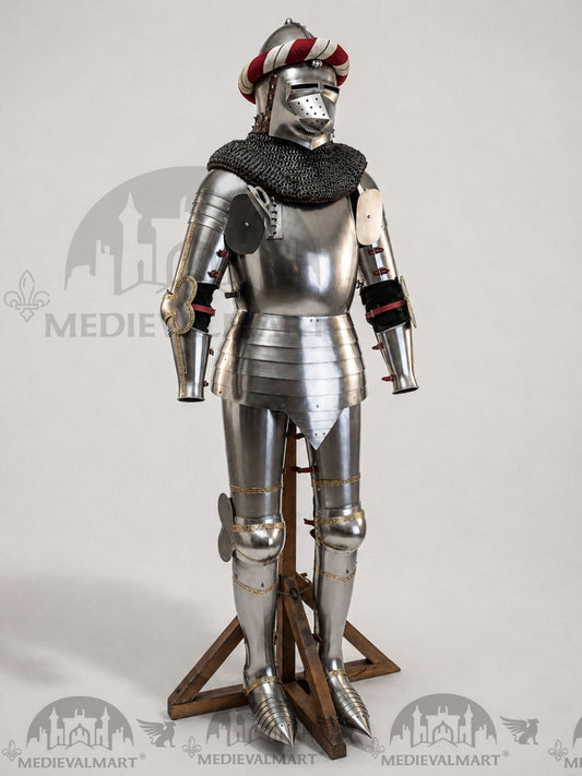 MEDIEVALMART Armure médiévale complète authentique François avec Hounskull