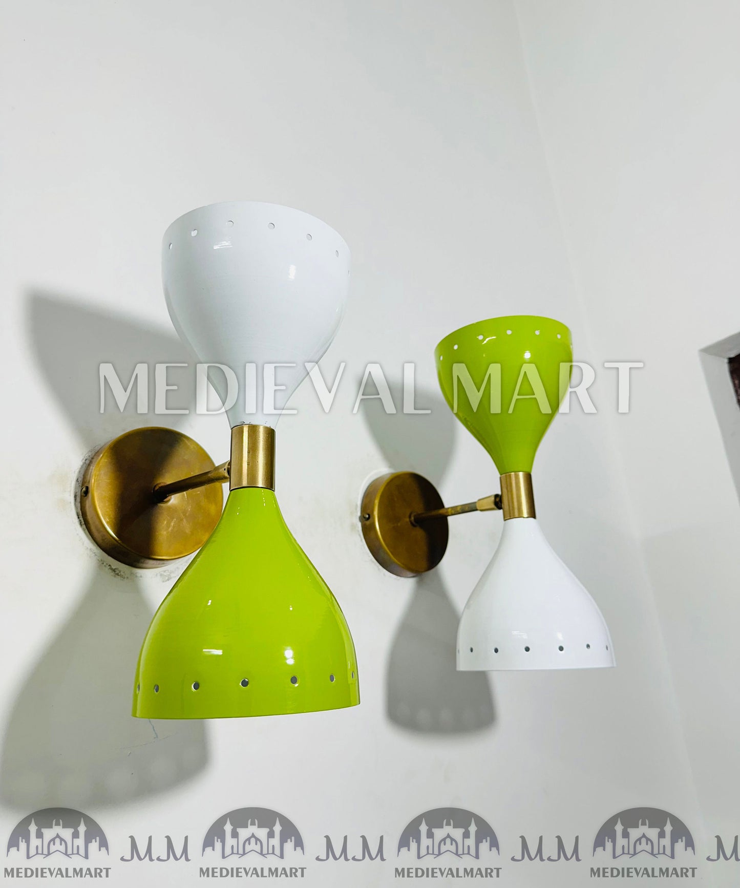 MEDIEVALMART Italian Lamp Modern Wall Sconce Bedside Lamp Mid century Fixture Handcrafted